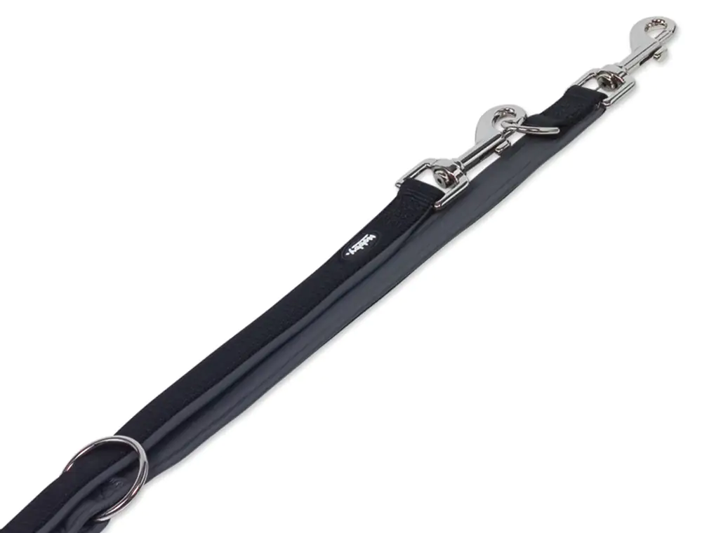Nobby Hundeleine Führleine Classic Preno 2 m x 2 - 2,5 cm schwarz-grau