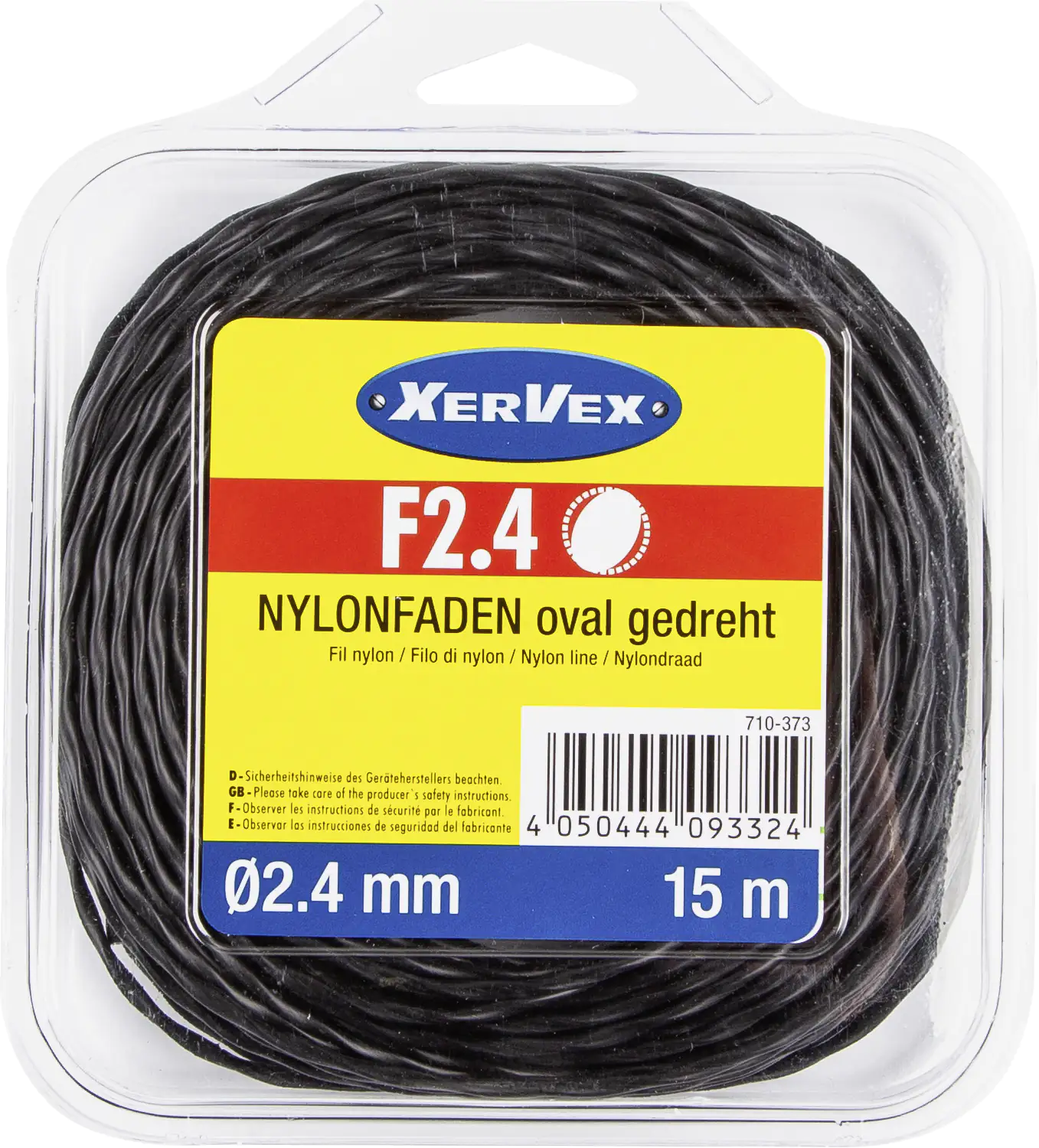 Nylonfaden F2.4 oval 2,4 mm 15 m
