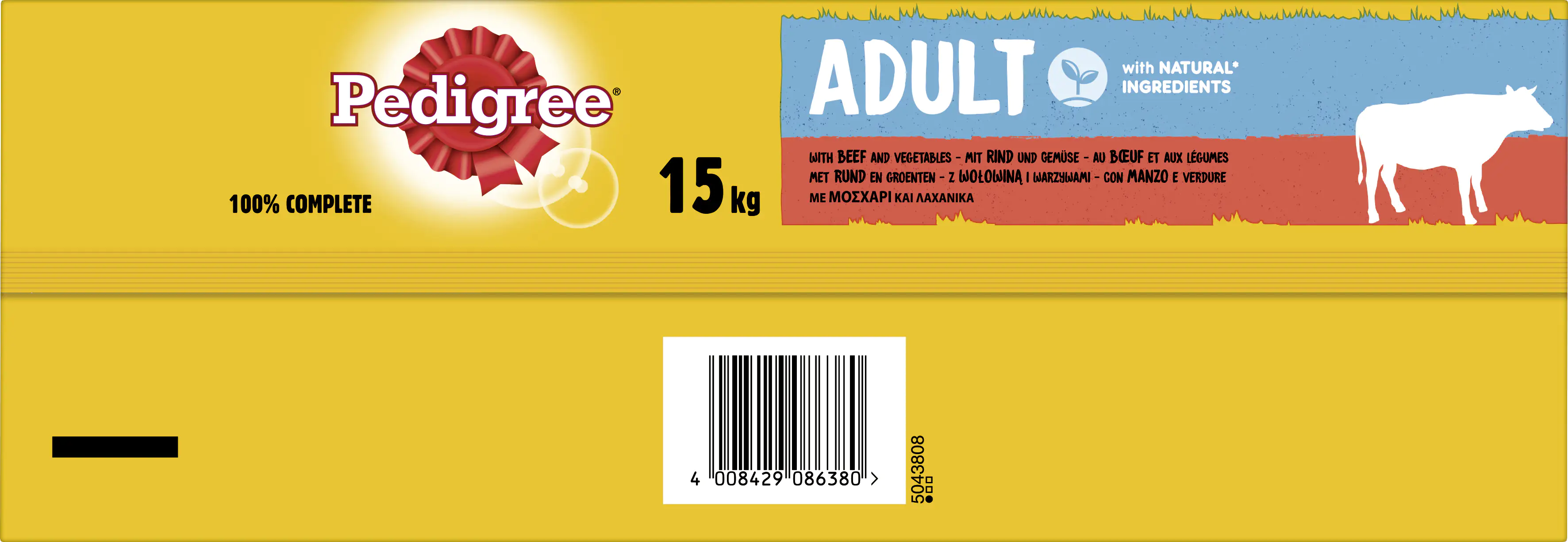Pedigree Hundetrockenfutter Adult 15 kg Rind & Gemüse