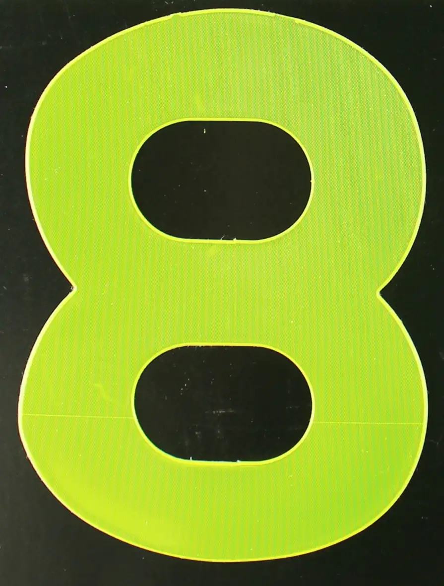 Conacord Reflektierende Klebezahl "8" gelb 80 mm