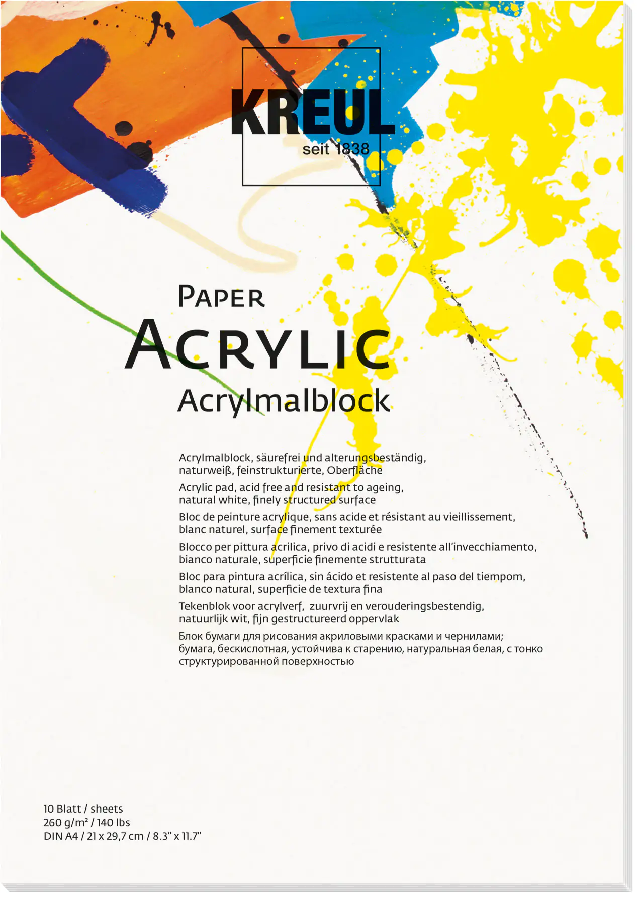 Kreul Paper Acrylic 10 Blatt DIN A4