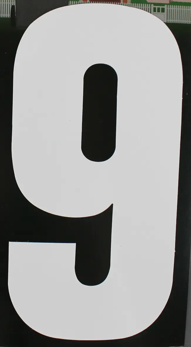 Conacord Reflektierende Klebezahl "9" weiß 170 mm
