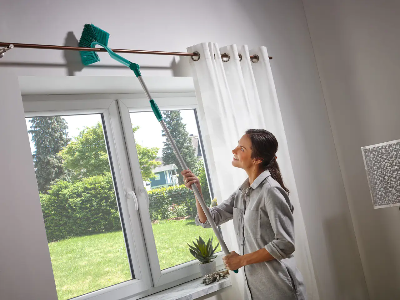 Leifheit Wand- und Deckenbesen Dusty Click System
