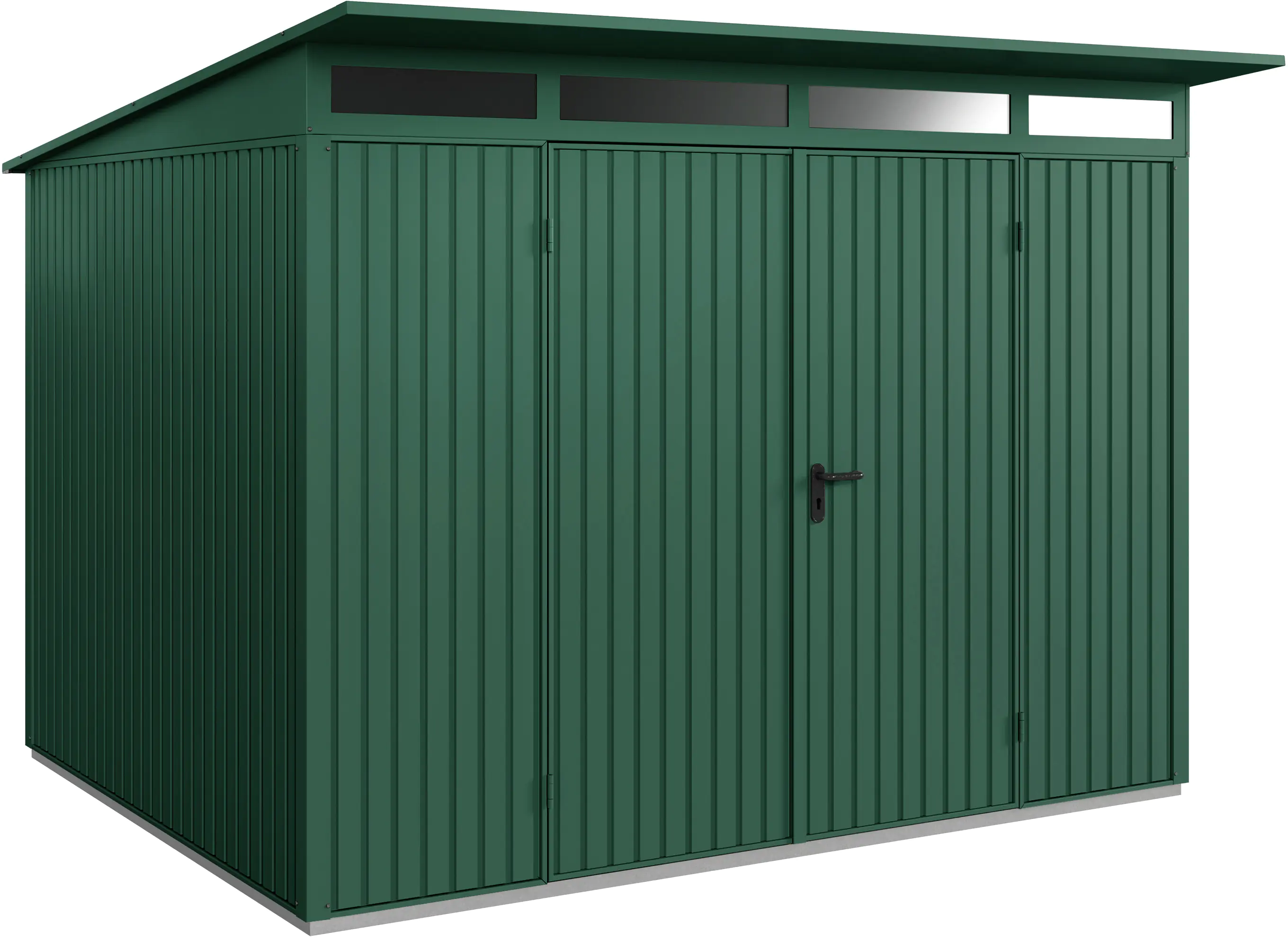 EcoStar Gerätehaus Trend-P Typ 3 moosgrün 312,7 x 283,4 x 232,3 cm