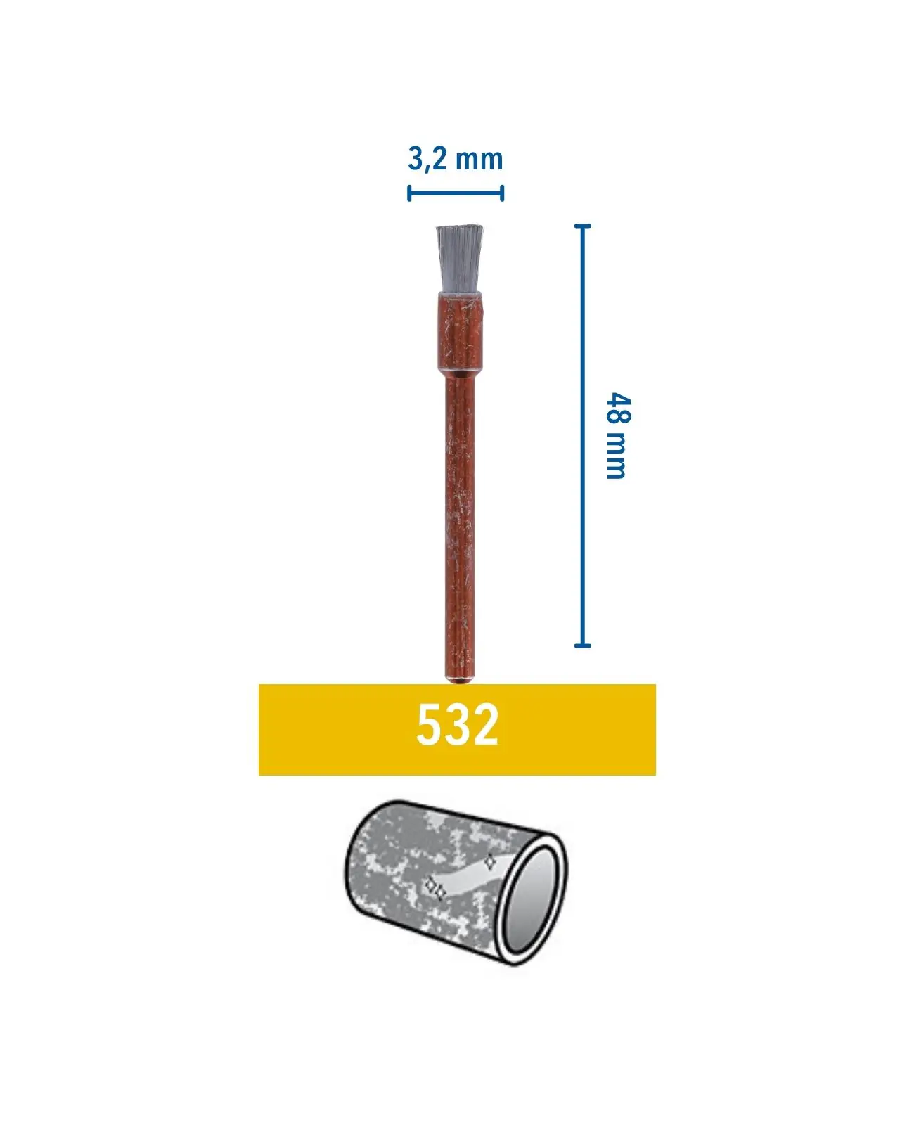 Dremel Edelstahlbürste Ø 3,2 mm 3 Stück