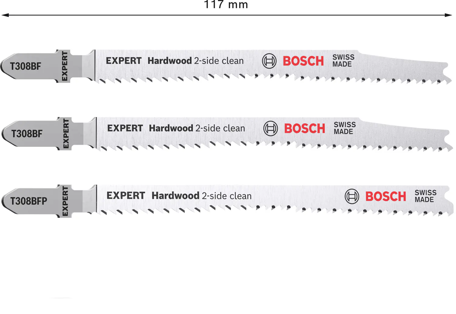 Bosch Expert Stichsägeblätter Hardwood 2-side clean 2-teilig T308BF/BFP