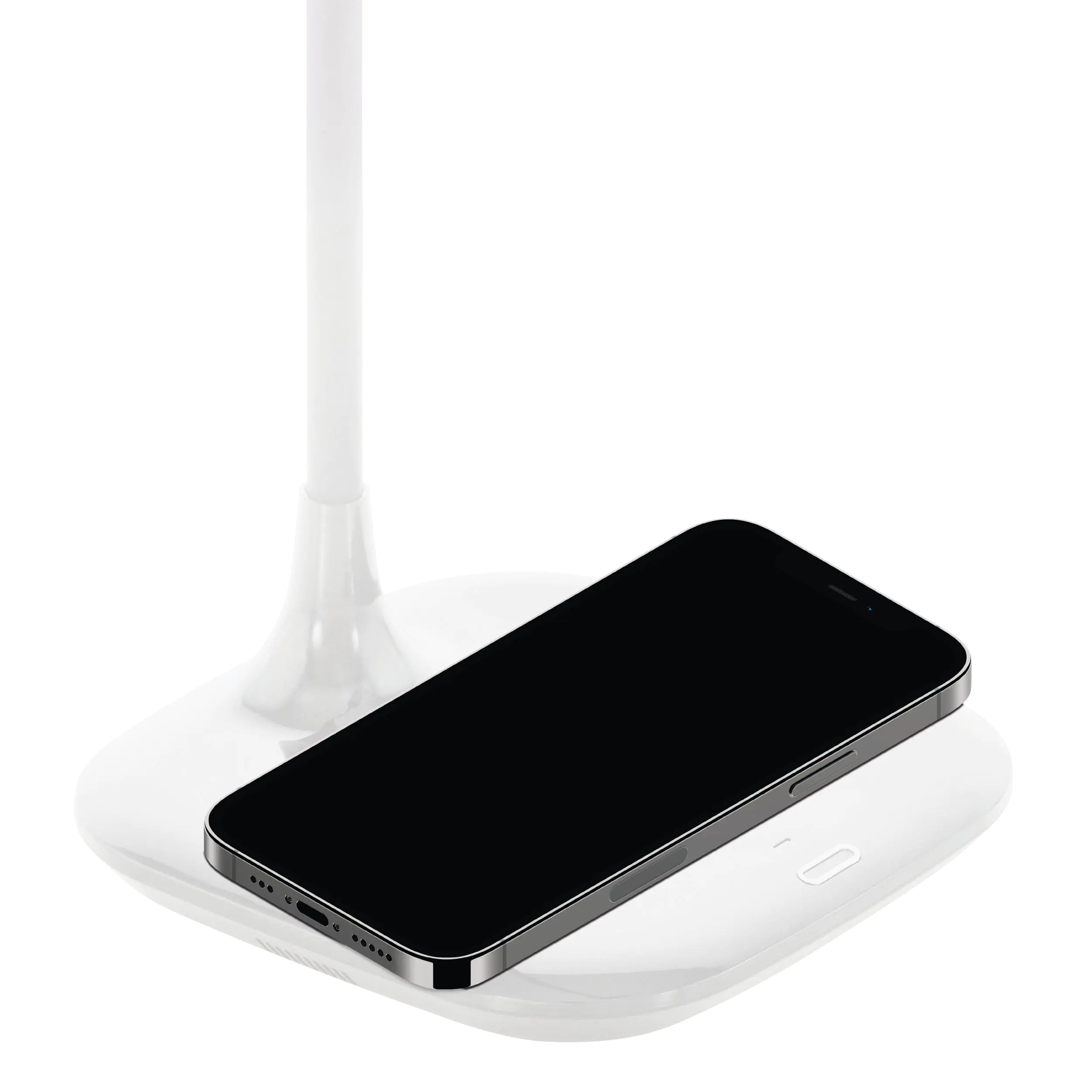 Eglo LED Tischleuchte Masserie weiß 38,5 x 16,5 cm mit QI-Charger