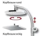 Breuer Duschsäule Aquamaxx 320 Einhebelm. Einhebelmischer, verchromt, Kopfbrause rund