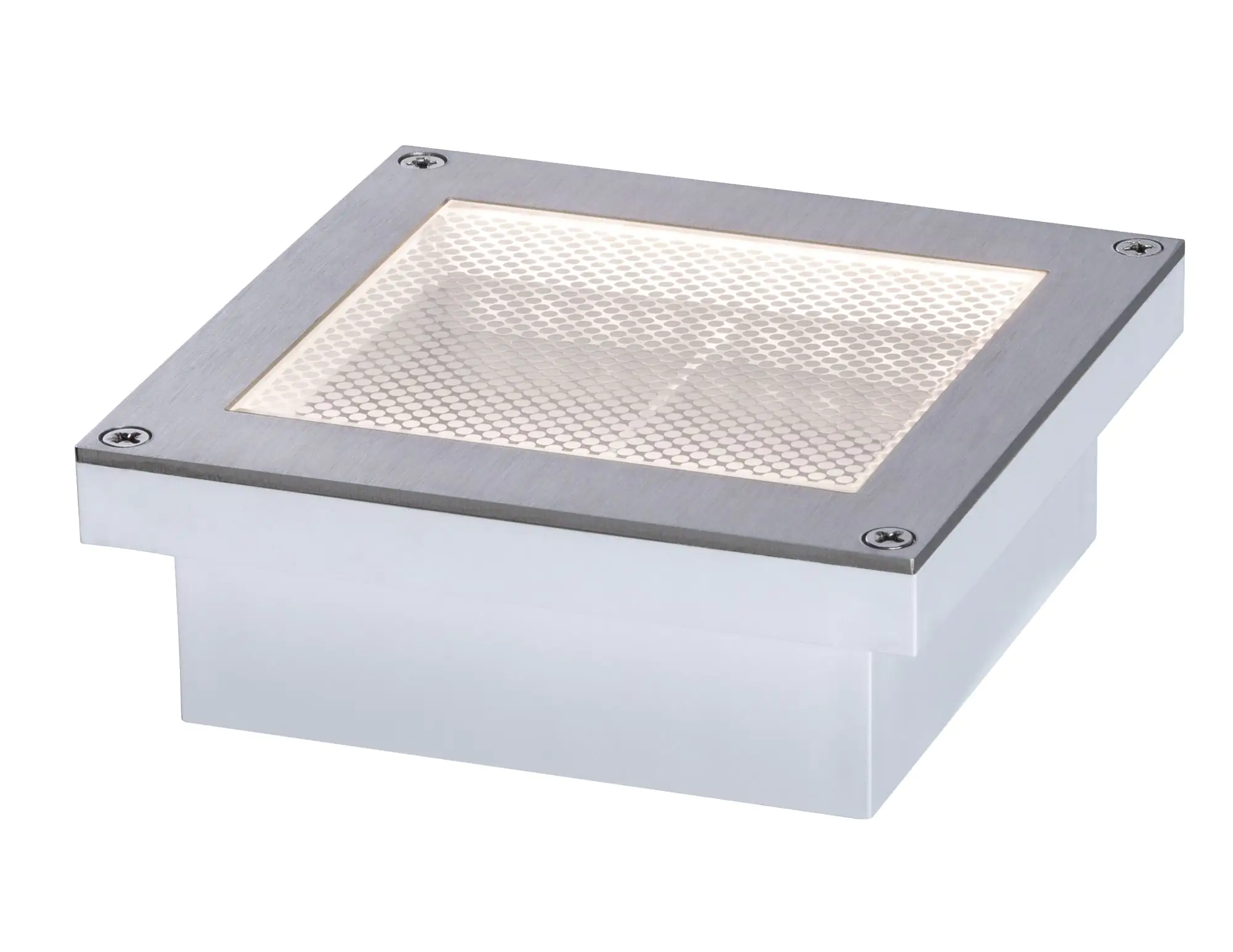 Paulmann LED Außen-Bodeneinbauleuchte Brick alu-grau 10 x 10 cm warmweiß