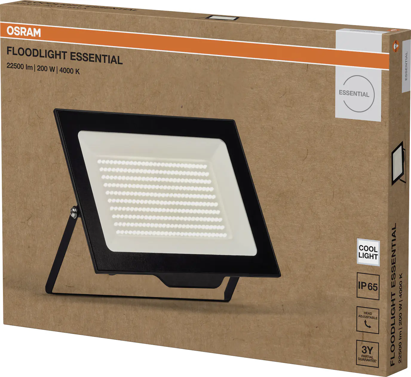 Osram Außenleuchte Floodlight Essential 200W 4000K schwarz