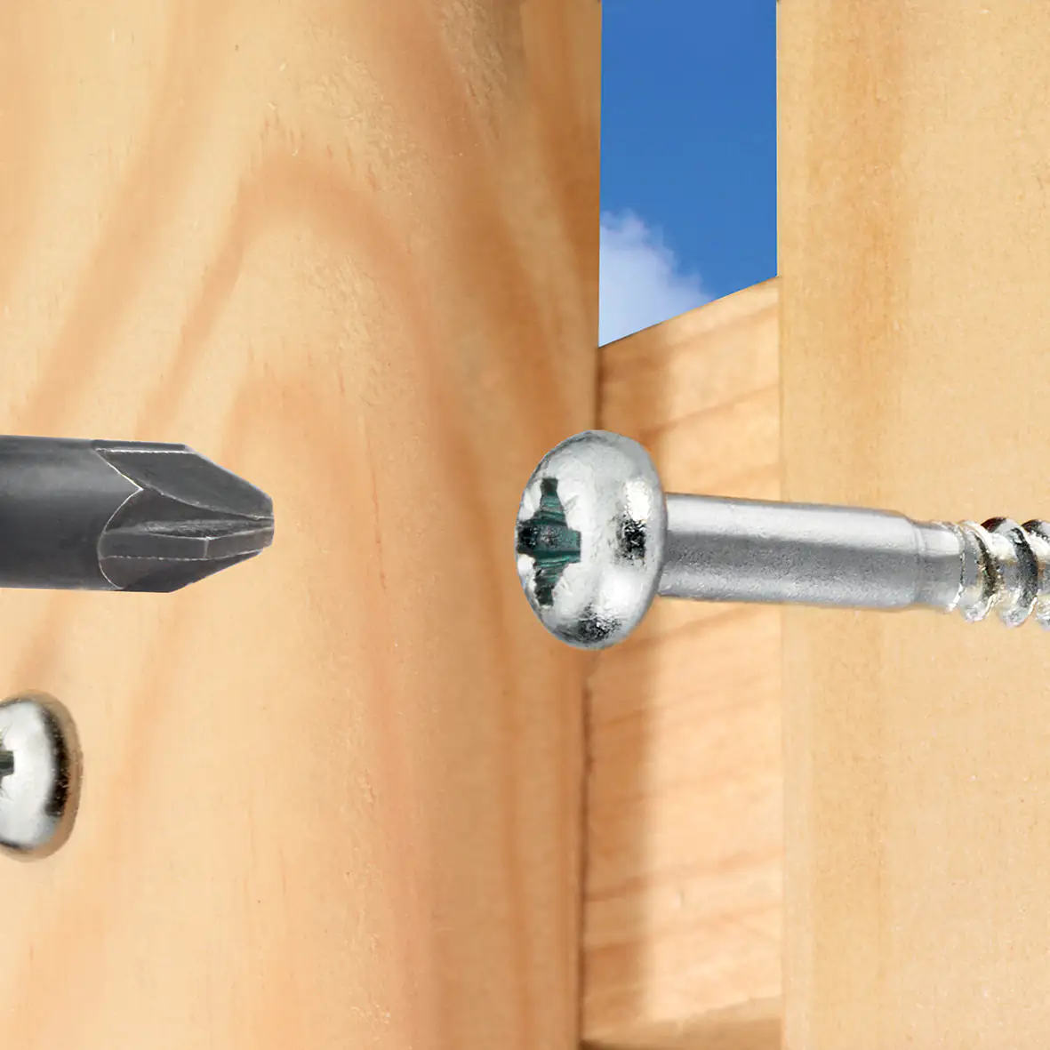 Connex Holzschrauben 4.0 x 50 mm PZ 2 Rundkopf - 10 Stk.