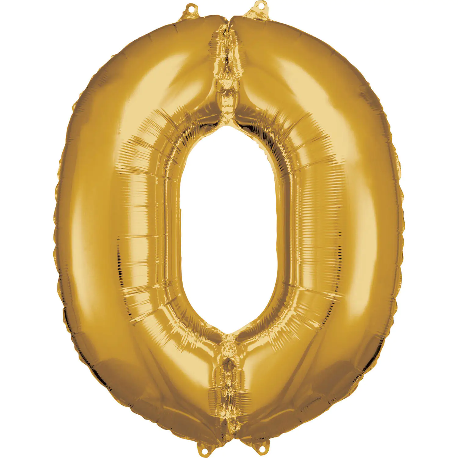 Folienballon Zahl 0 gold 70 cm x 86 cm