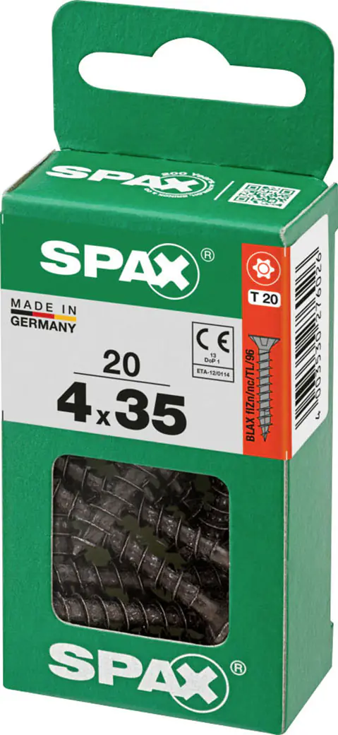 Spax Universalschrauben 4 x 35 mm T20 Vollgewinde - 20 Stk. 