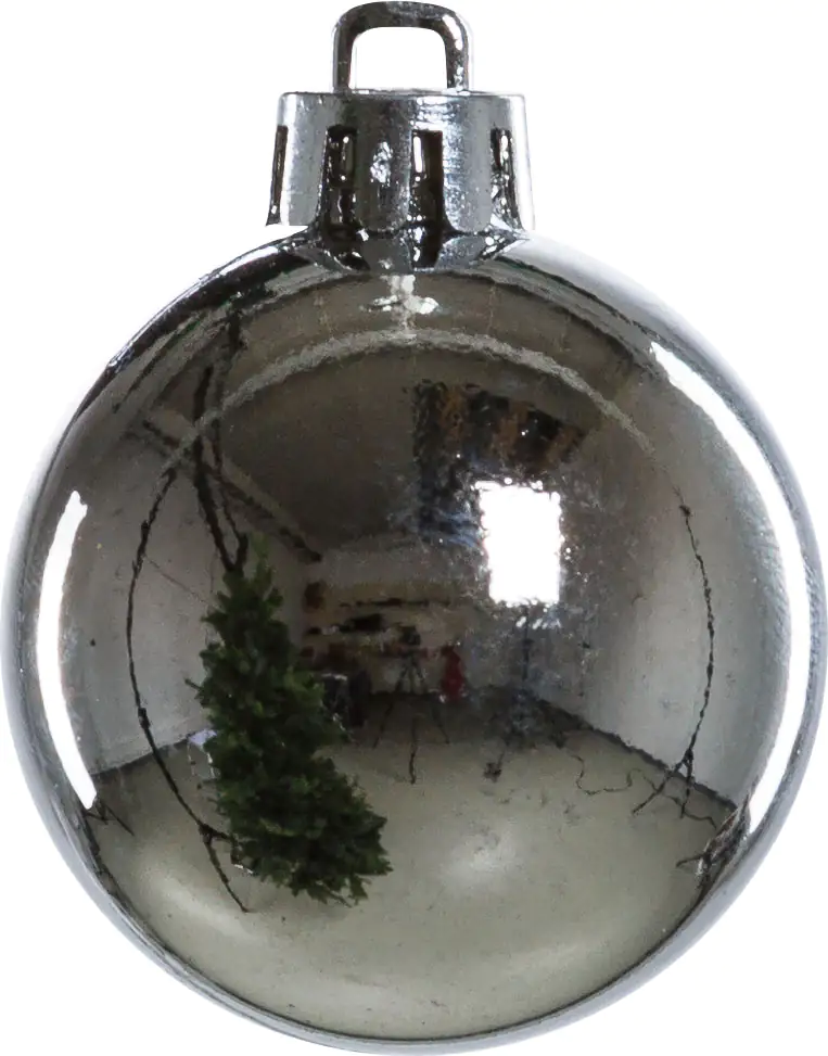TrendLine Weihnachtskugeln bruchfest, langlebig Ø 4 cm silber 12 Stück