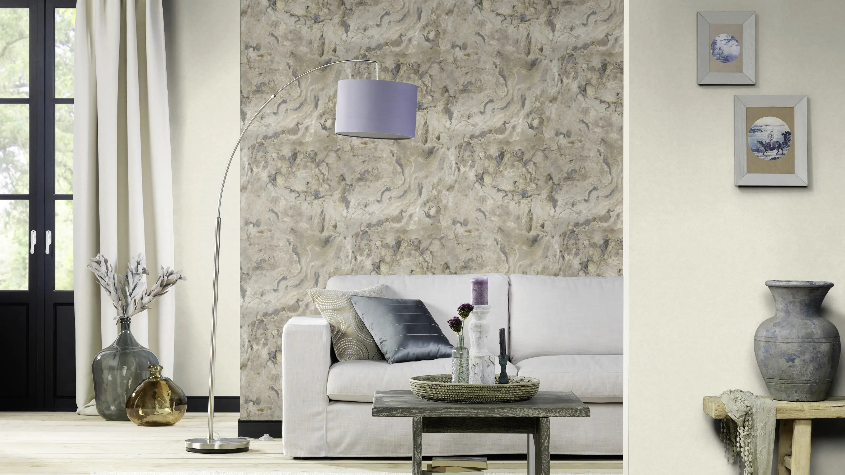 Rasch Vliestapete 514612 Selection, Steine beige-grau, 10,05 x 0,53 m