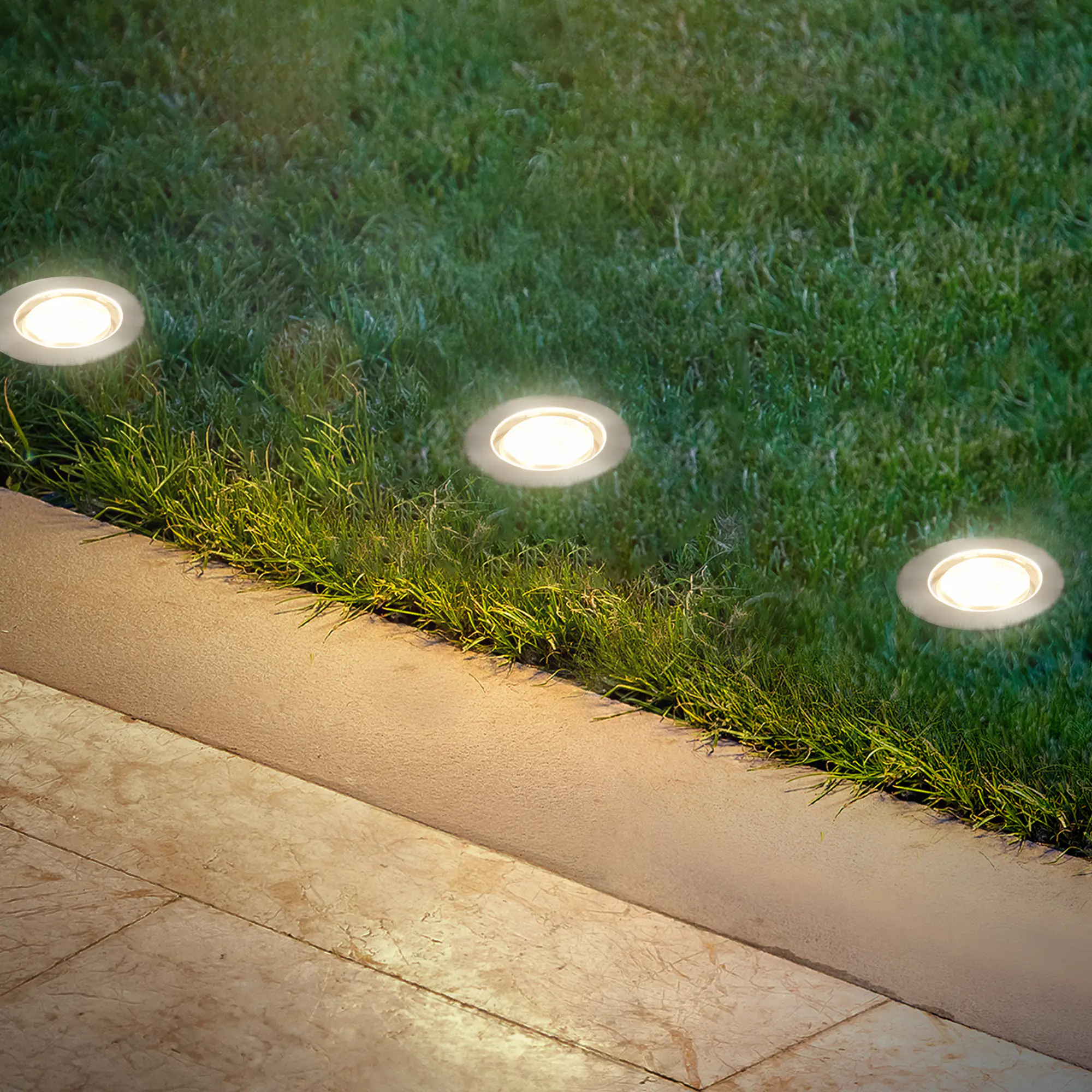 Briloner LED Boden-Einbaustrahler Connect to Shine3er Ergänzungsset 3x 1W warmweiß