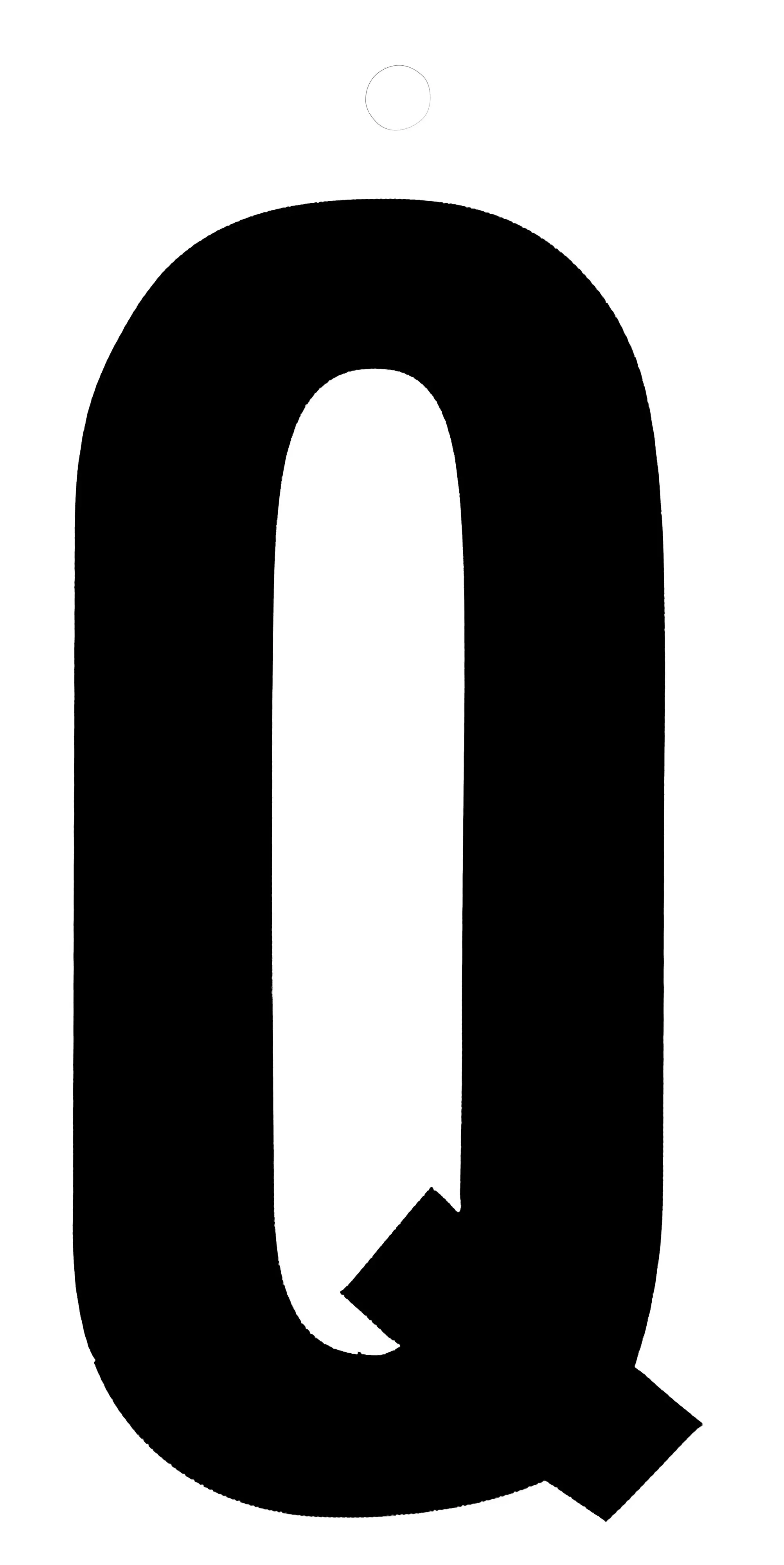 Conmetall Aufkleber Buchstabe Q PVC 10 x 6 cm schwarz 