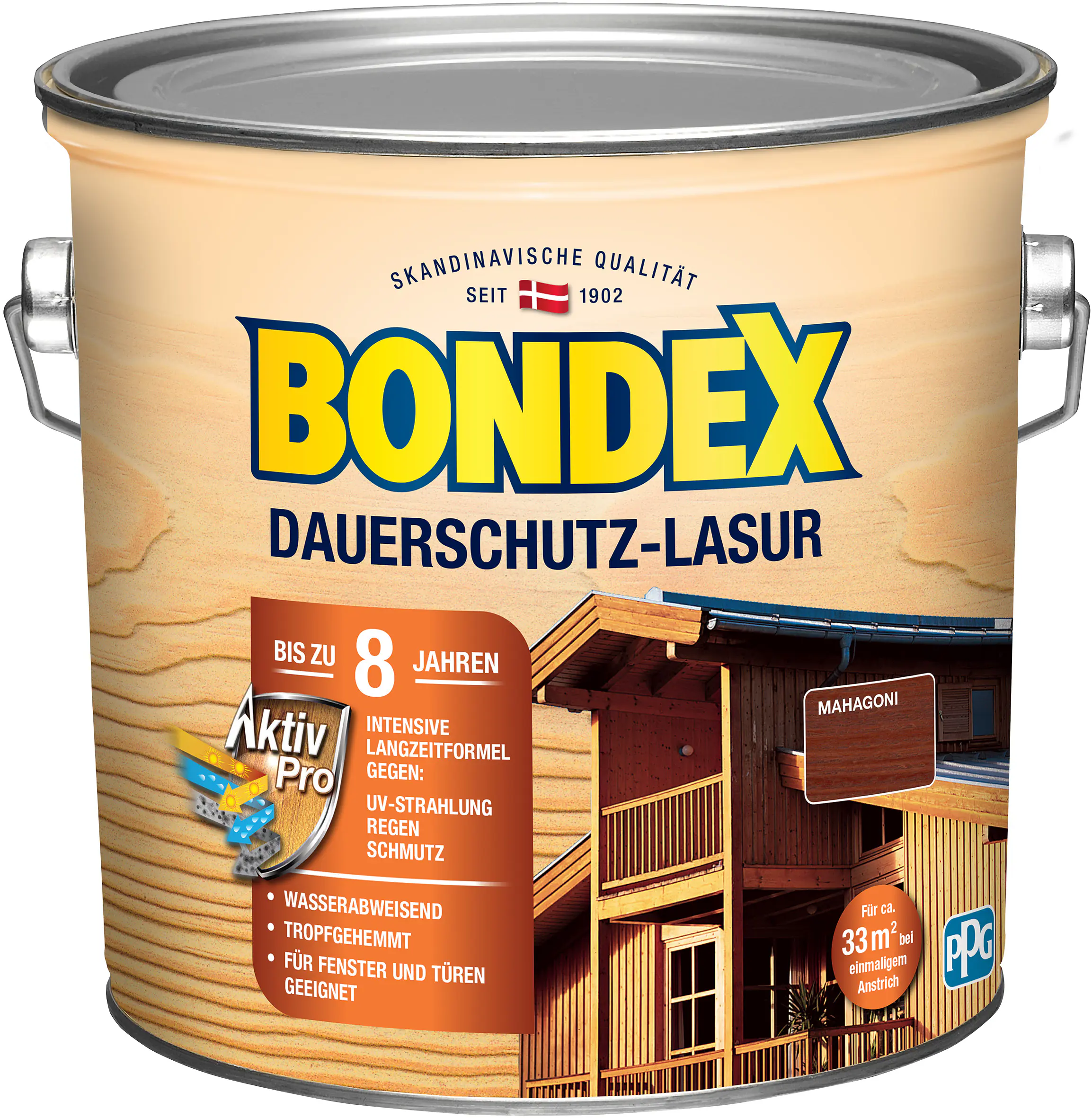 Bondex Dauerschutz Lasur 2,5 L mahagoni