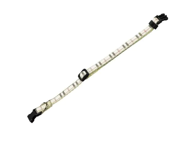 Nobby Katzenhalsband Tartan verstellbar beige