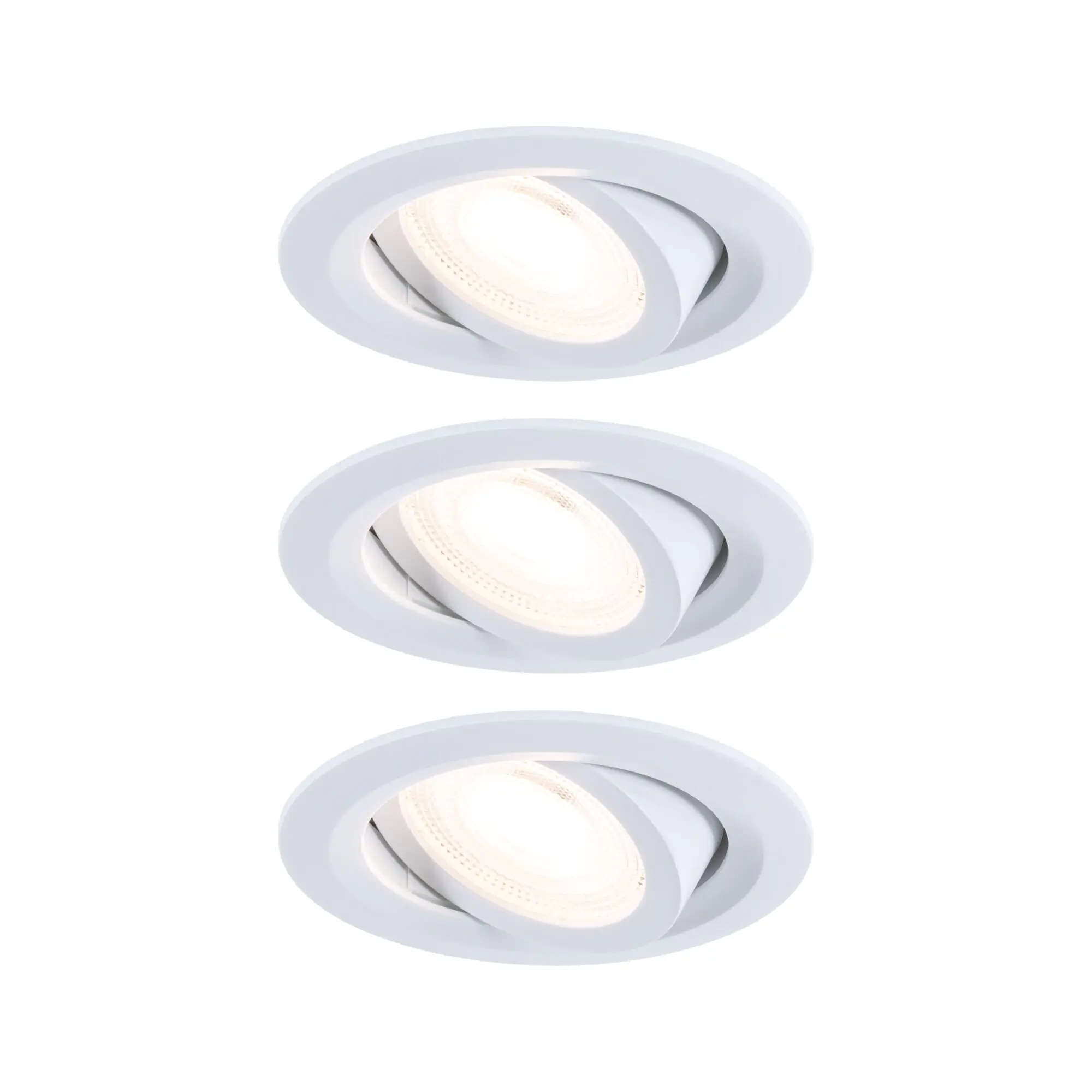 Paulmann LED-Einbauleuchte Fixed 3er Set 570 lm Ø 8,2 cm warmweiß weiß