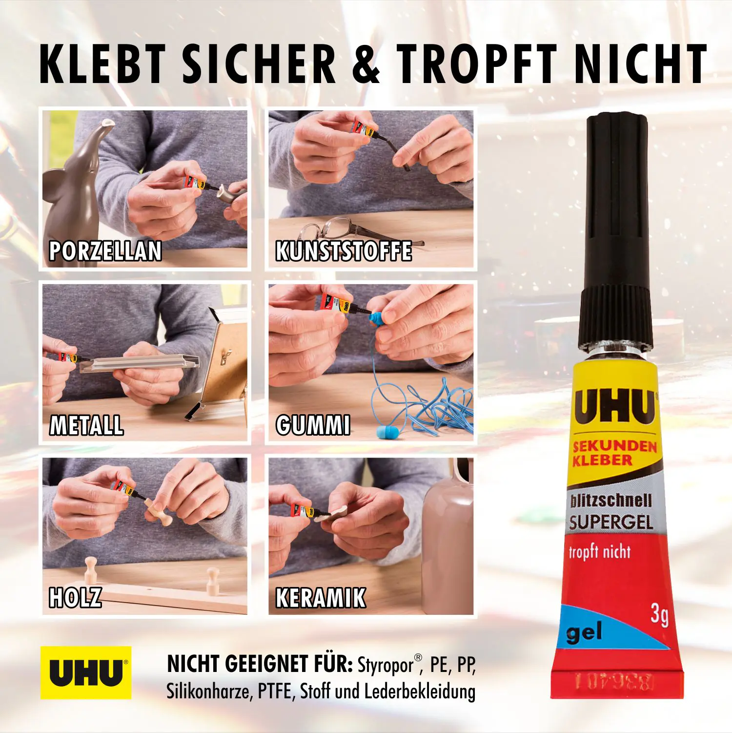 UHU Sekundenkleber blitzschnell Supergel 3 g