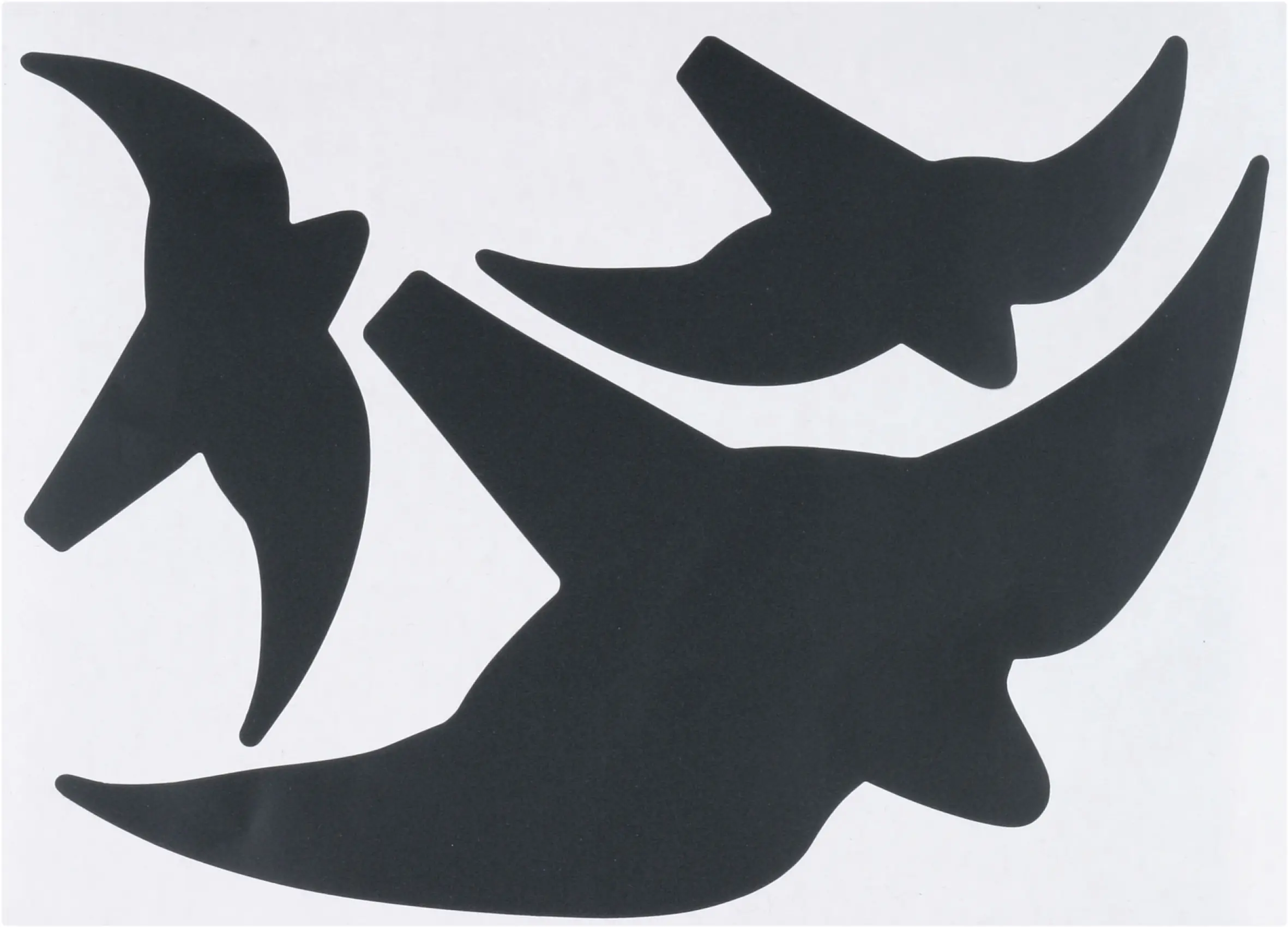 Conmetall Aufkleber Vögel PVC schwarz 3-teilig