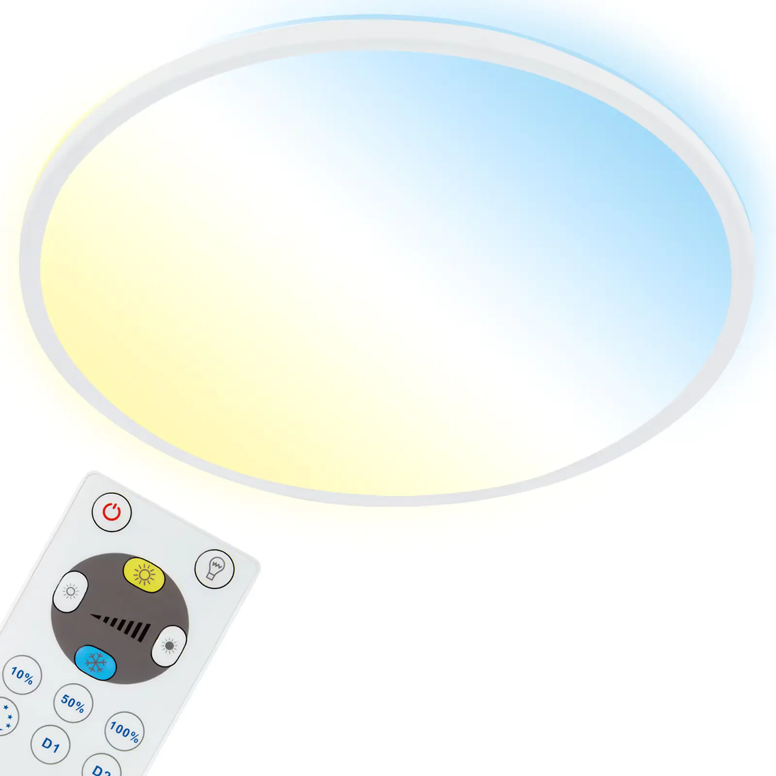 Briloner LED Panel Slim Ø 29,3 cm, weiß, utraflach CCT