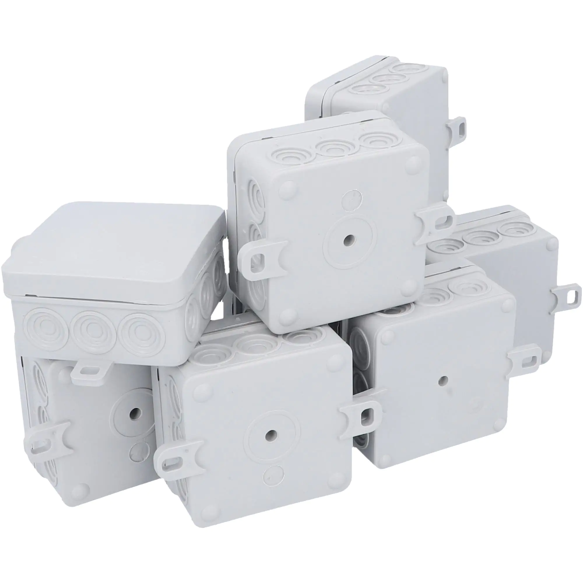 Abzweigkasten Aufputz IP54 75x75 x40 mm grau 10er Pack