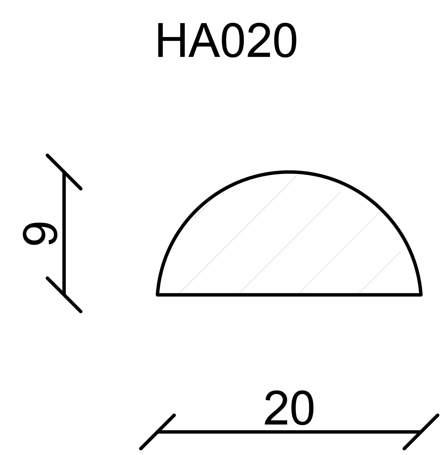 FN Neuhofer Halbrundstab 100 cm 20 x 10 mm Fichte/Kiefer