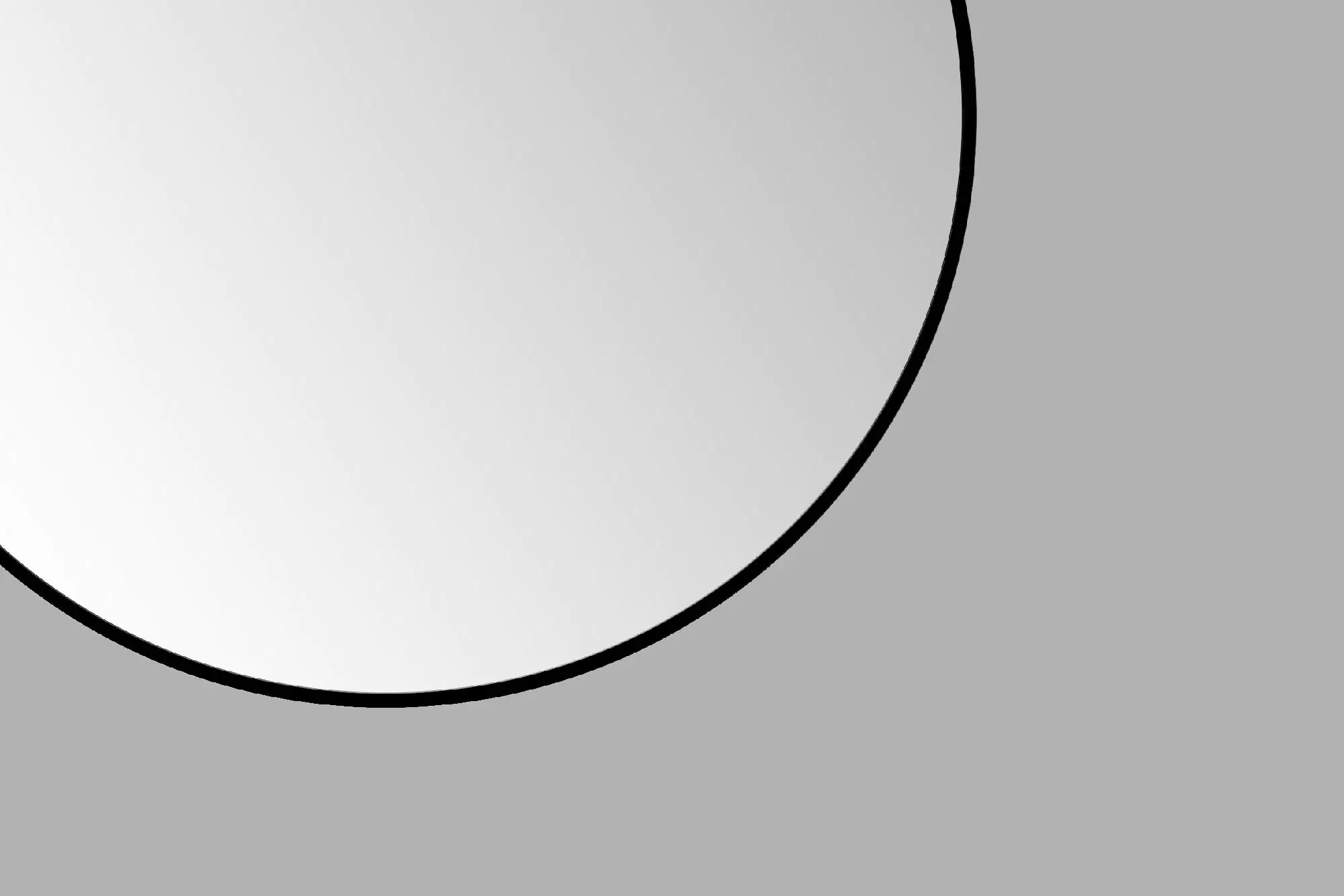 DSK Design Spiegel Silver Globo Ø100 cm, schwarz
