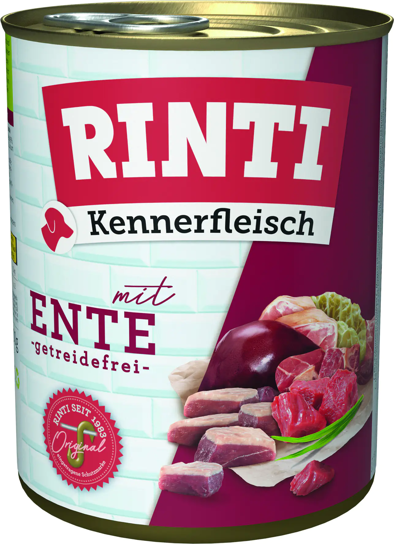 Rinti Kennerfleisch Hundenassfutter Adult getreidefrei 800 g Ente bei Kartonabnahme