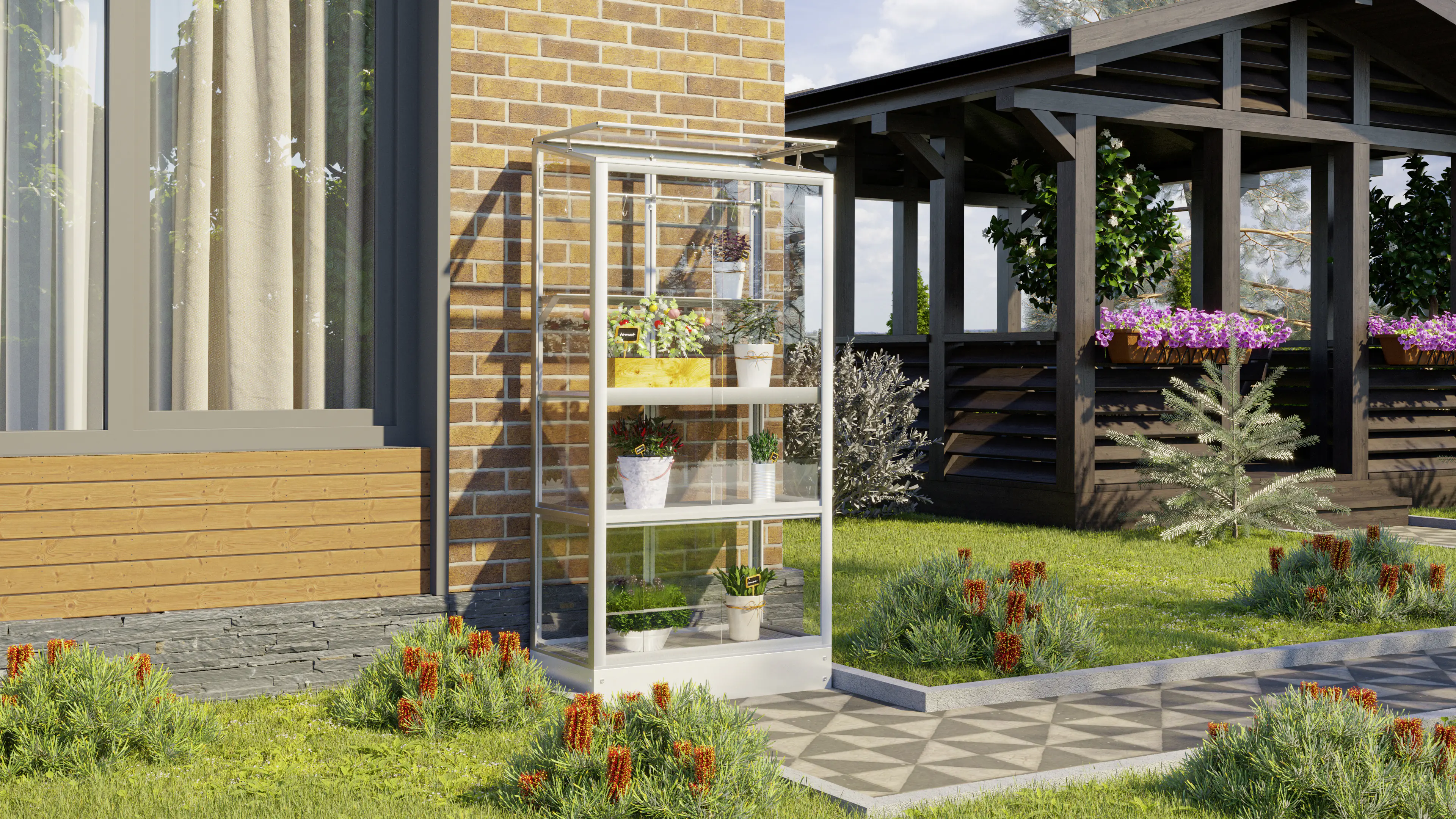 Vitavia Zusatzregal für Balkongewächshaus 79 x 40 cm silber