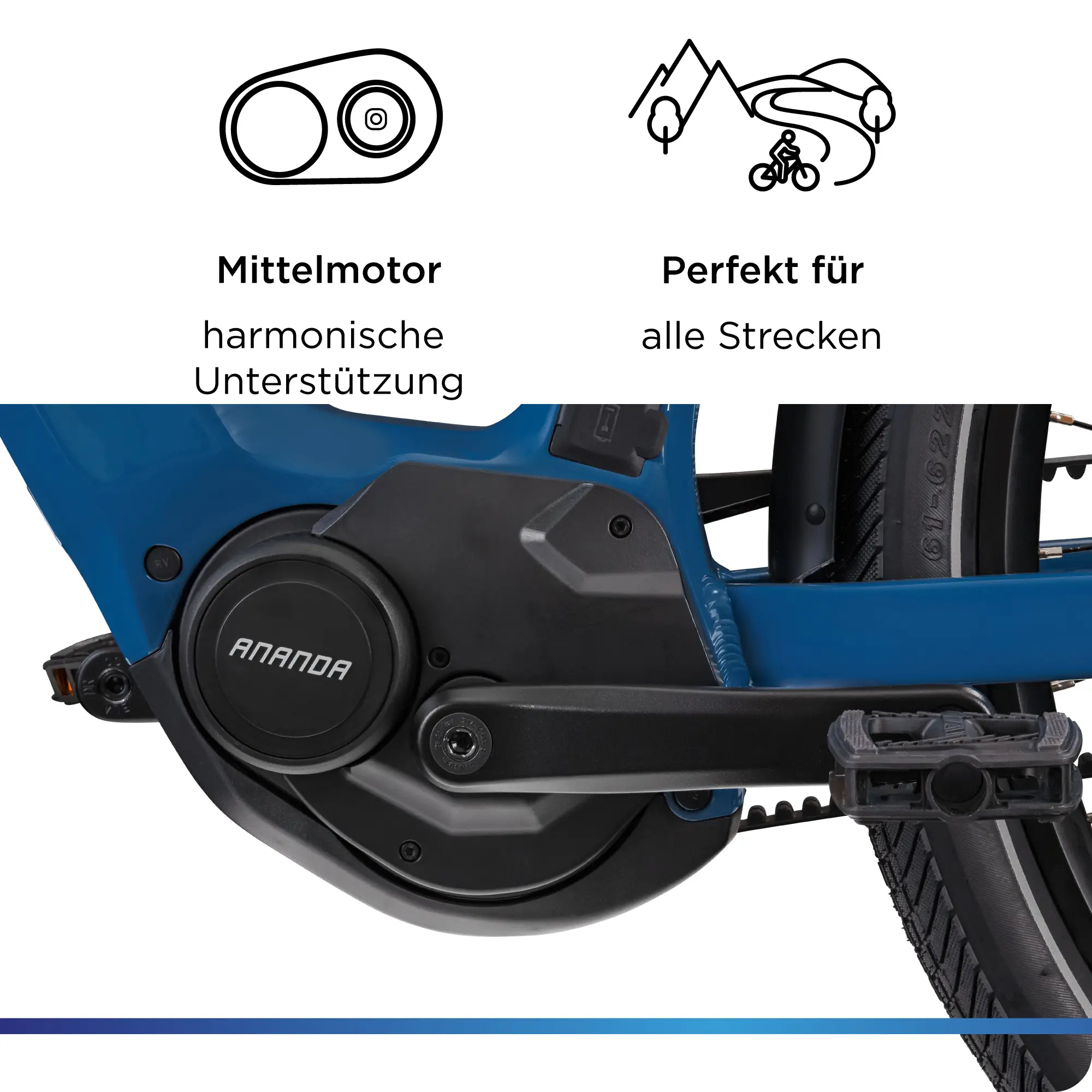 Zündapp E-Bike Trekking X850 Pro 29 Zoll 5-Gang 550 Wh blau
