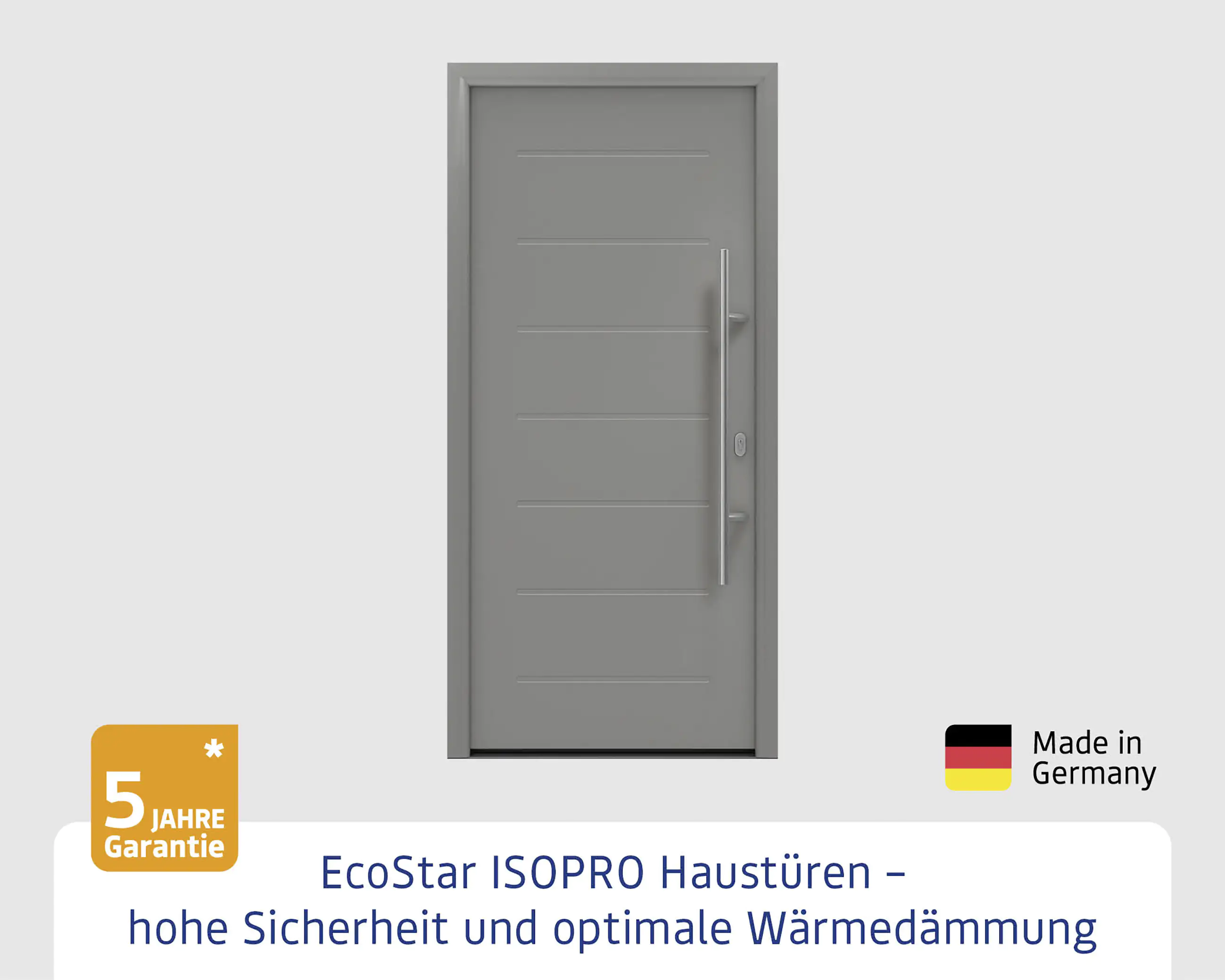 EcoStar Haustür ISOPRO IP 015 graualuminium 110 x 210 cm