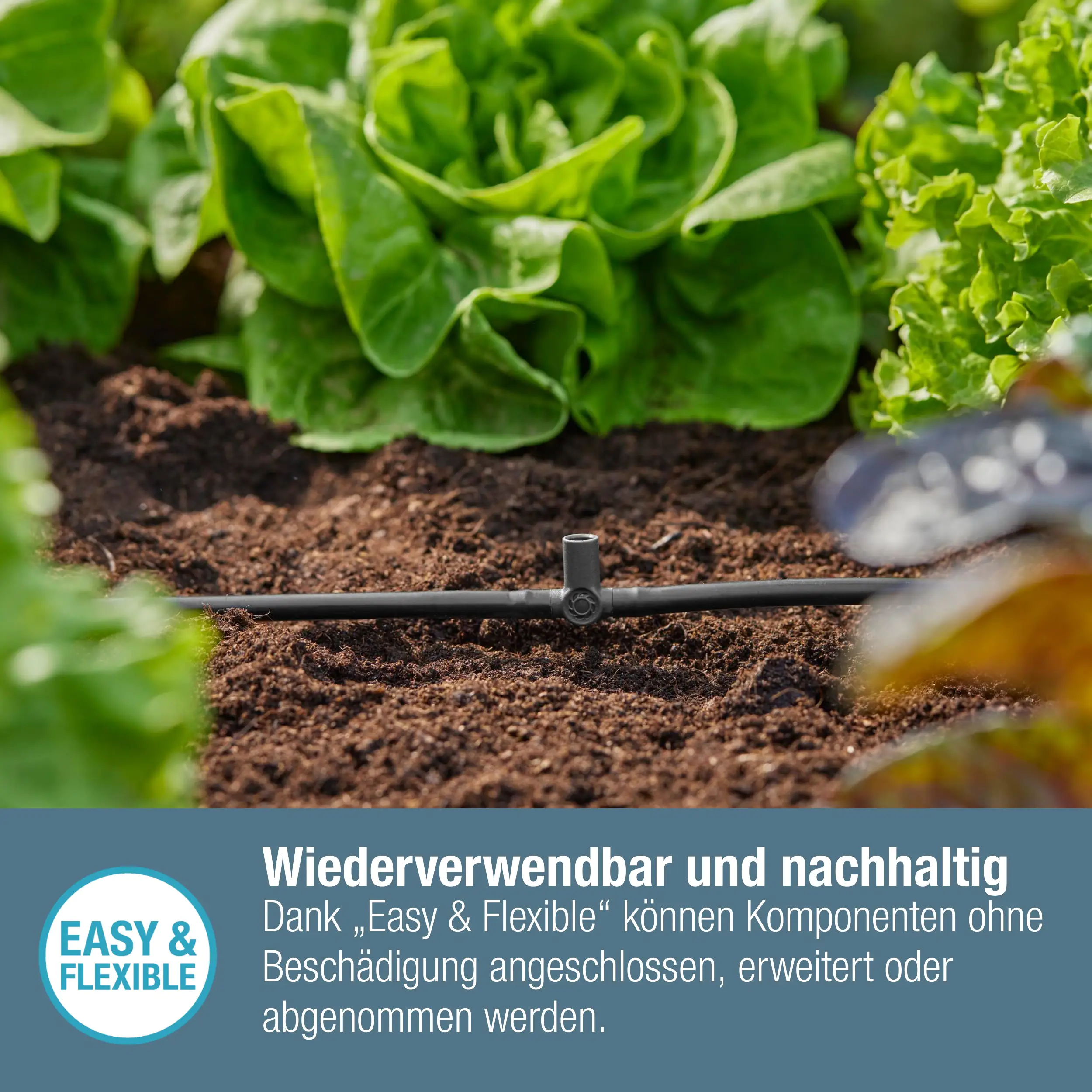 Gardena T-Stück für Sprühdüsen/Endtropfer 4,6 mm (3/16")