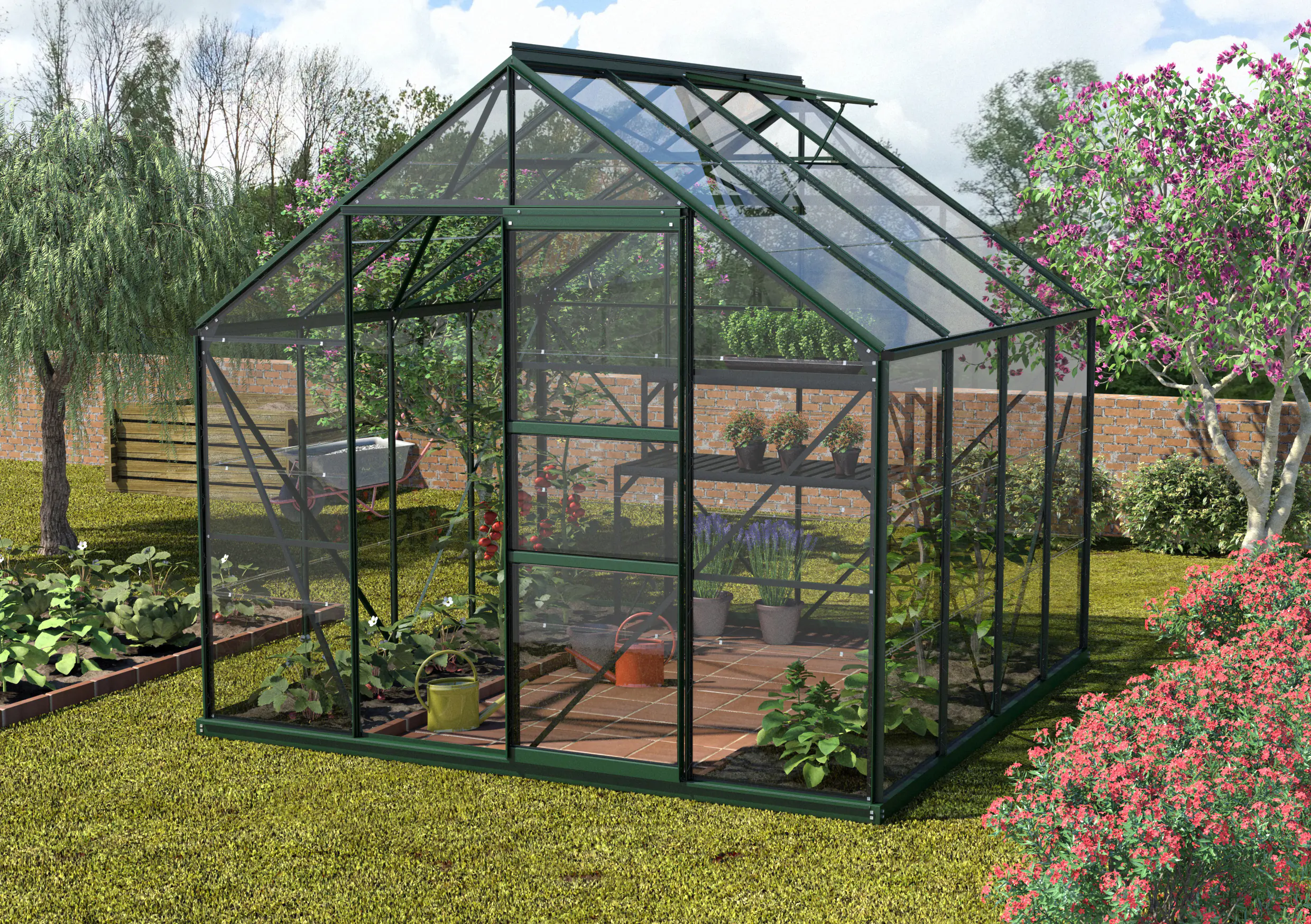 Vitavia Gewächshaus Merkur 6700 254 x 254 cm 3 mm ESG