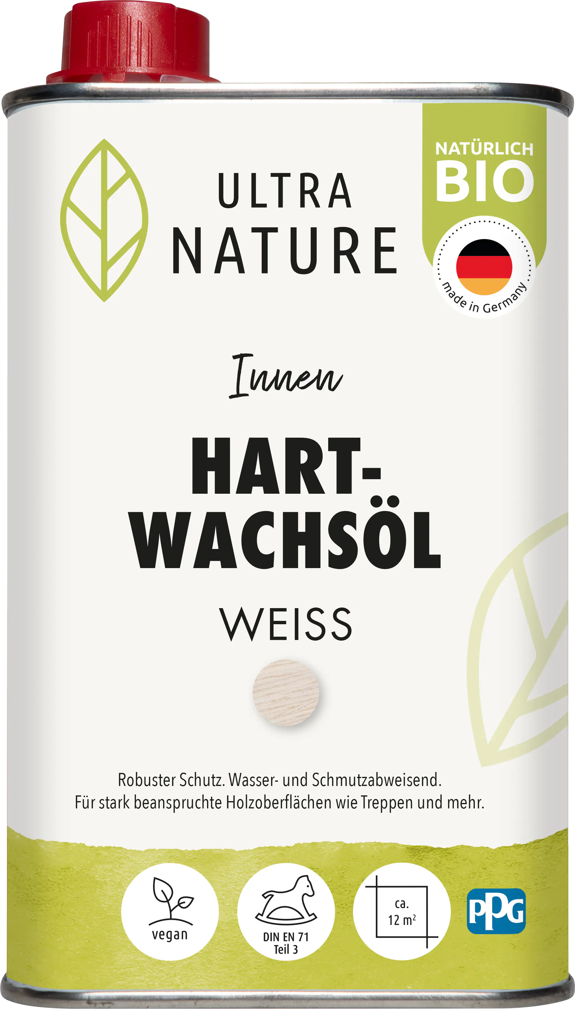 Ultra Nature Hartwachsöl 0,5 L weiß