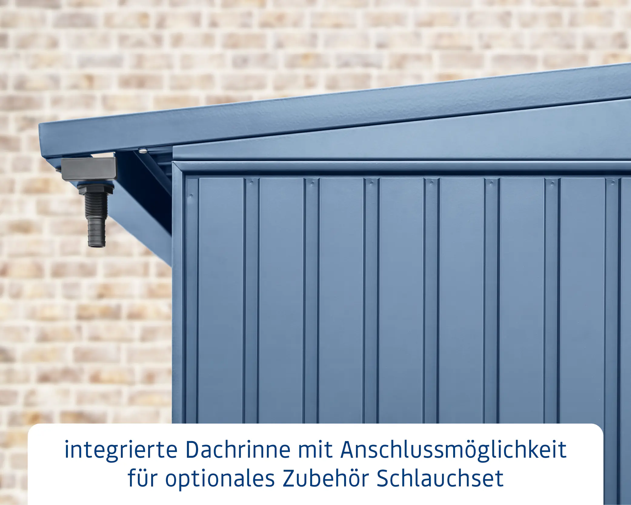 Ecostar Kaminholzregal Trend-V Typ 1, taubenblau, mit Verstrebung