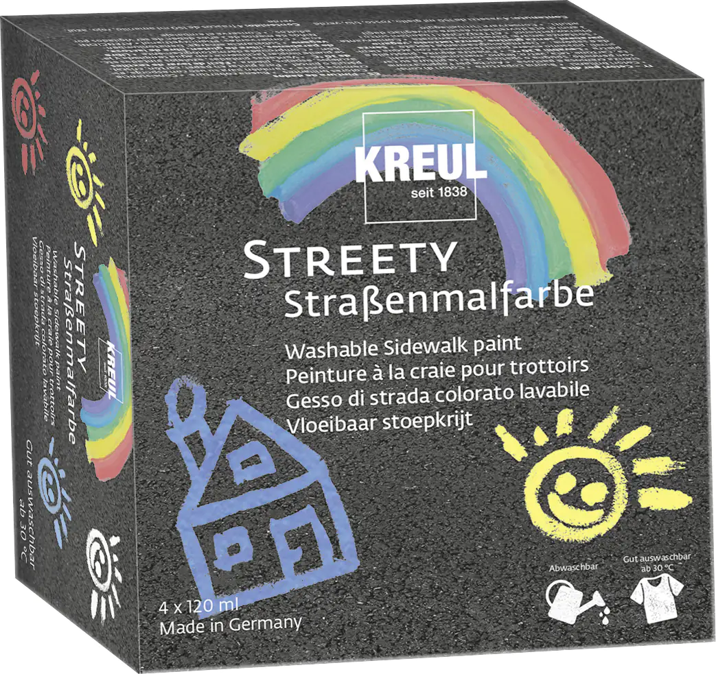Kreul Straßenmalfarbe Streety Starter Set 4 x 120 ml