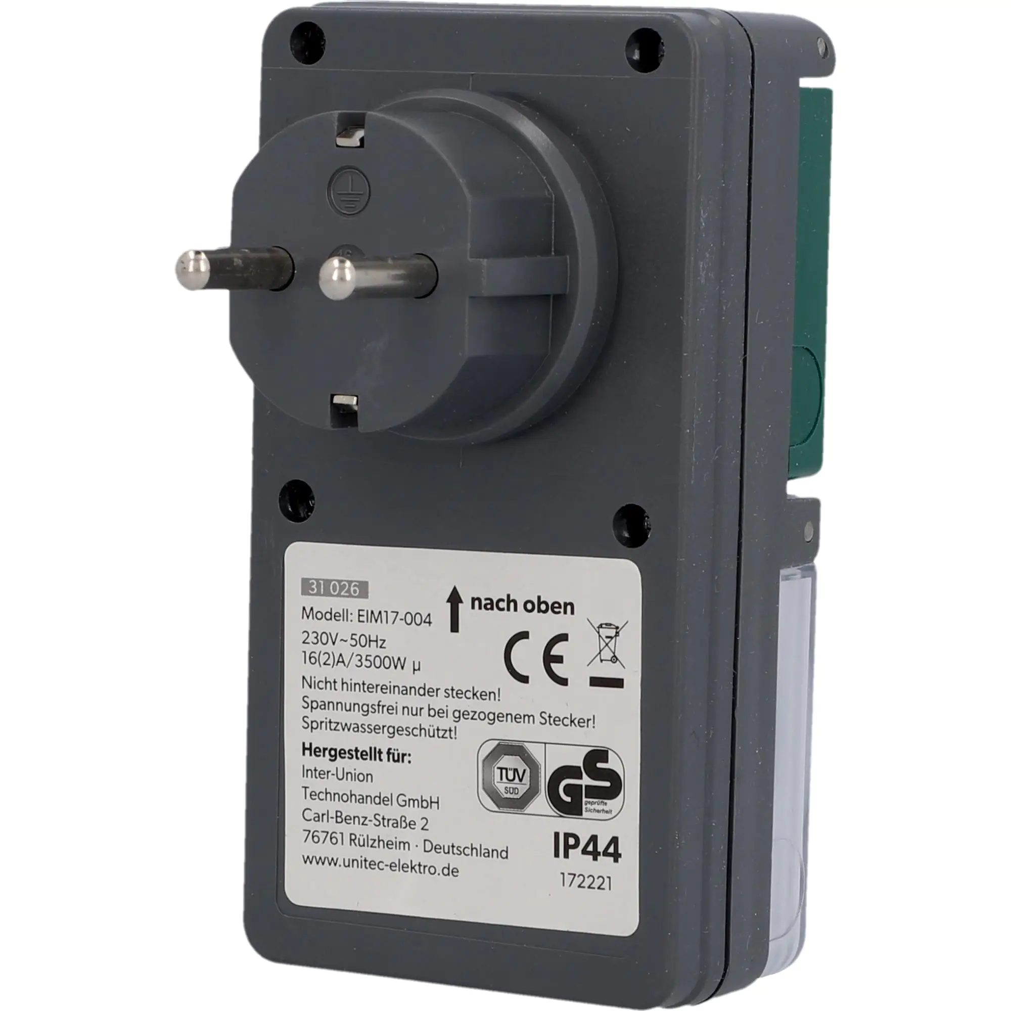 Zeitschaltuhr mini 3.500W mechanisch, IP44