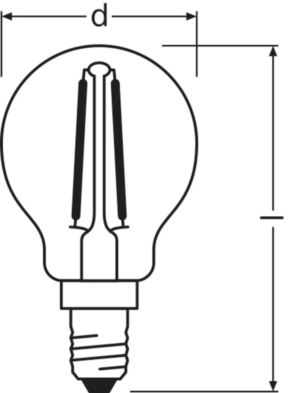 Osram LED Leuchtmittel Classic B40 E14 5W warmweiß, klar