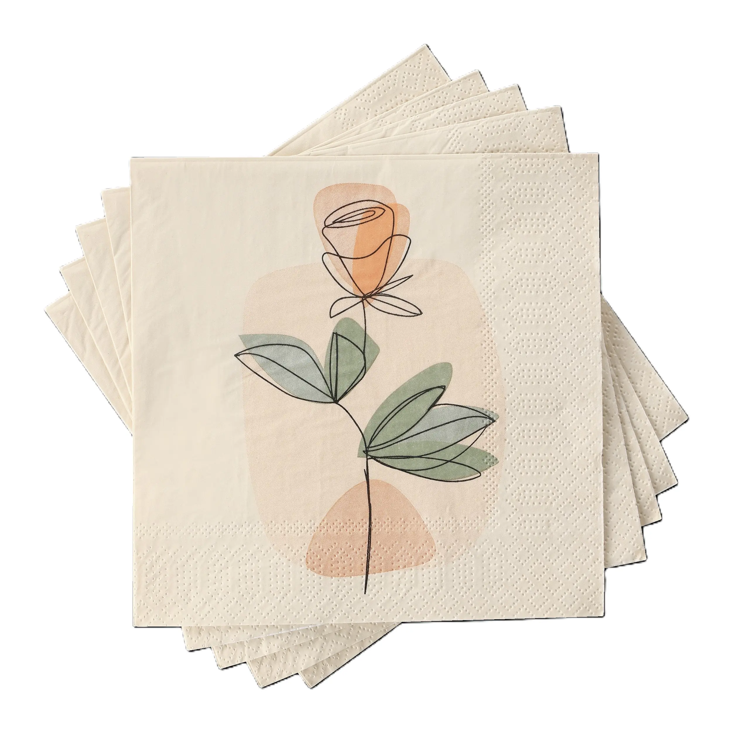 Eglo Servietten Motiv Blume Mahuli rosa bunt 17 x 17 cm - 20er Pack