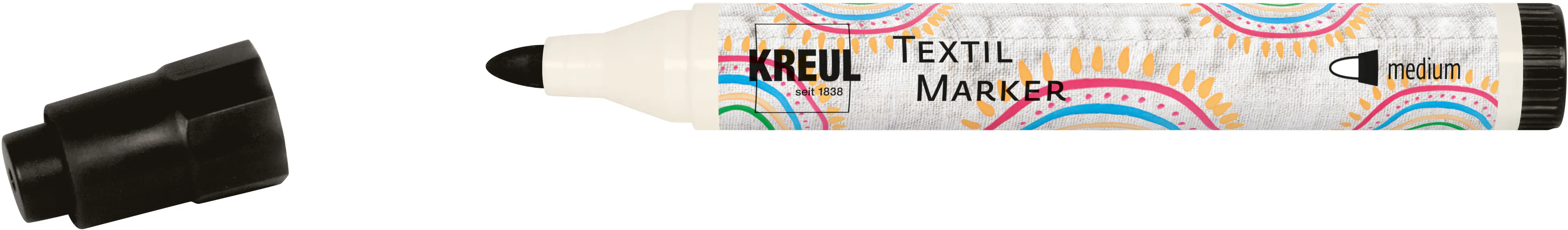 Kreul Javana texi mäx Sunny Stoffmalfarbe fine helle Stoffe medium schwarz