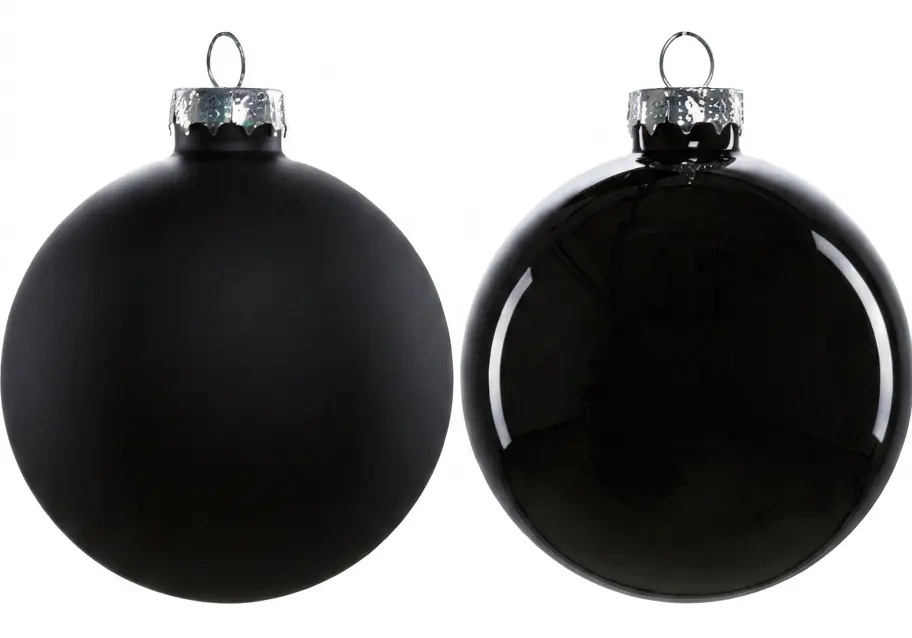 TrendLine Weihnachtskugeln aus Glas Ø 6,0 cm schwarz 20 Stück