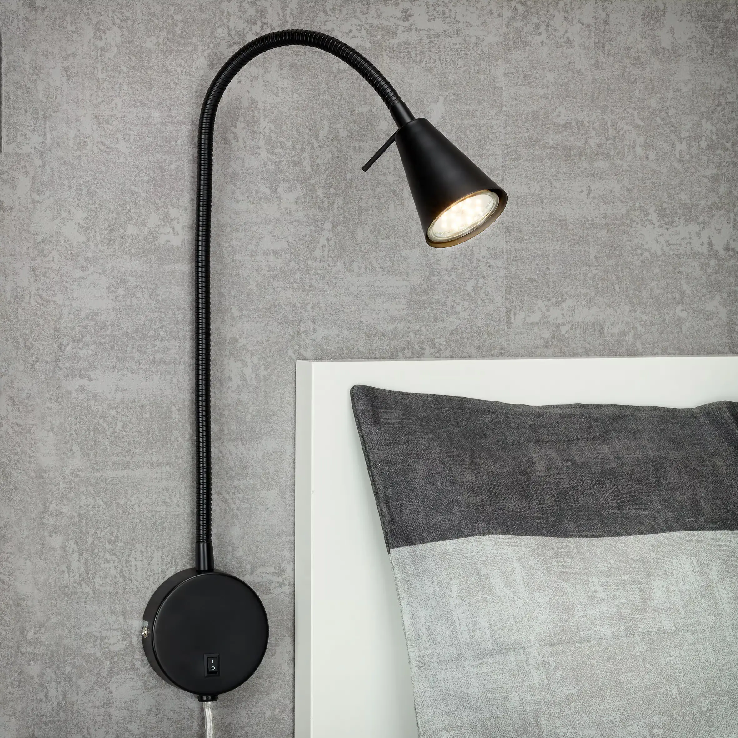 Briloner LED Wandleuchte Tusa schwarz 5W, warmweiß