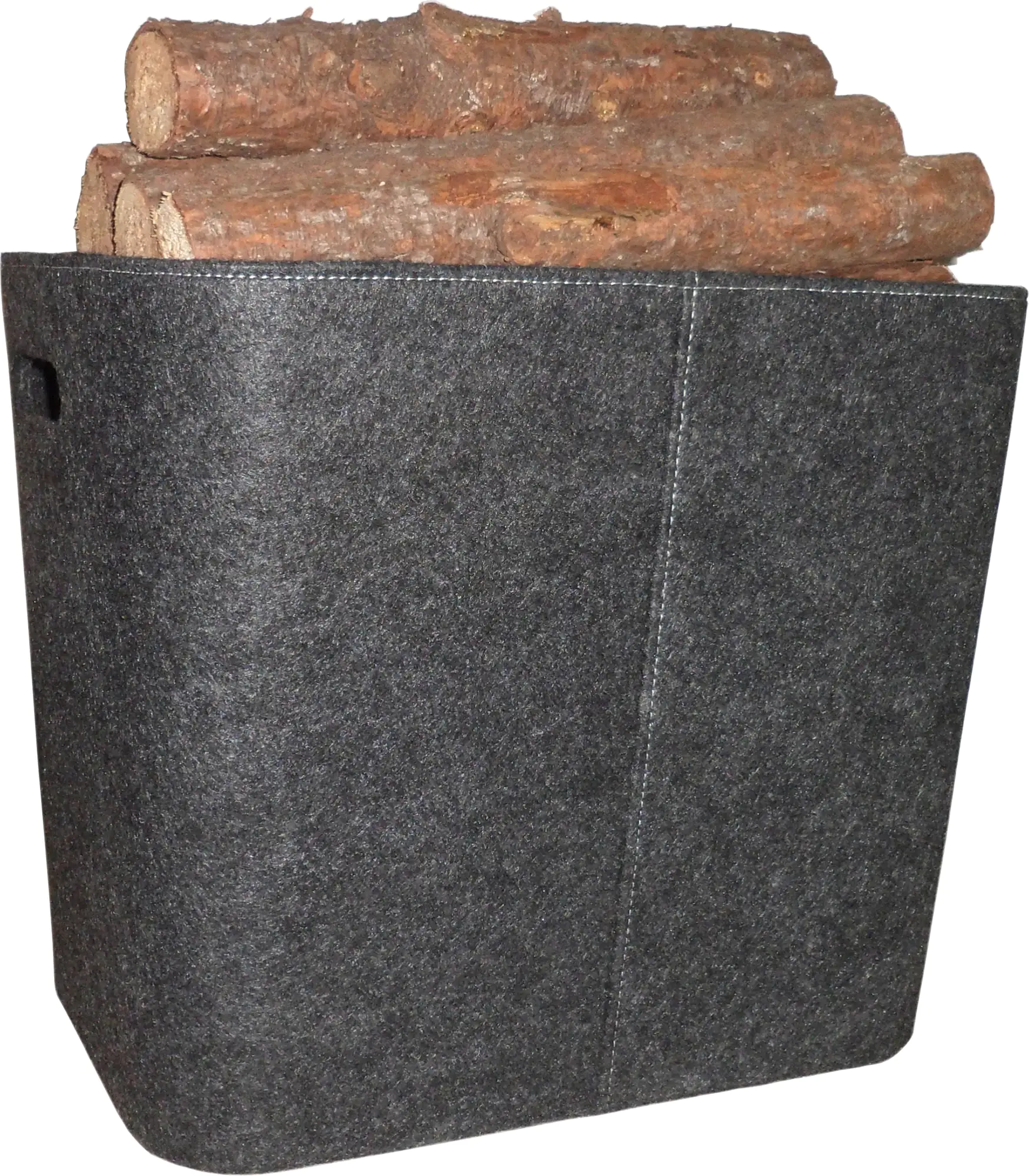 TrendLine Holzkorb Filz 50 x 36 x 40 cm anthrazit