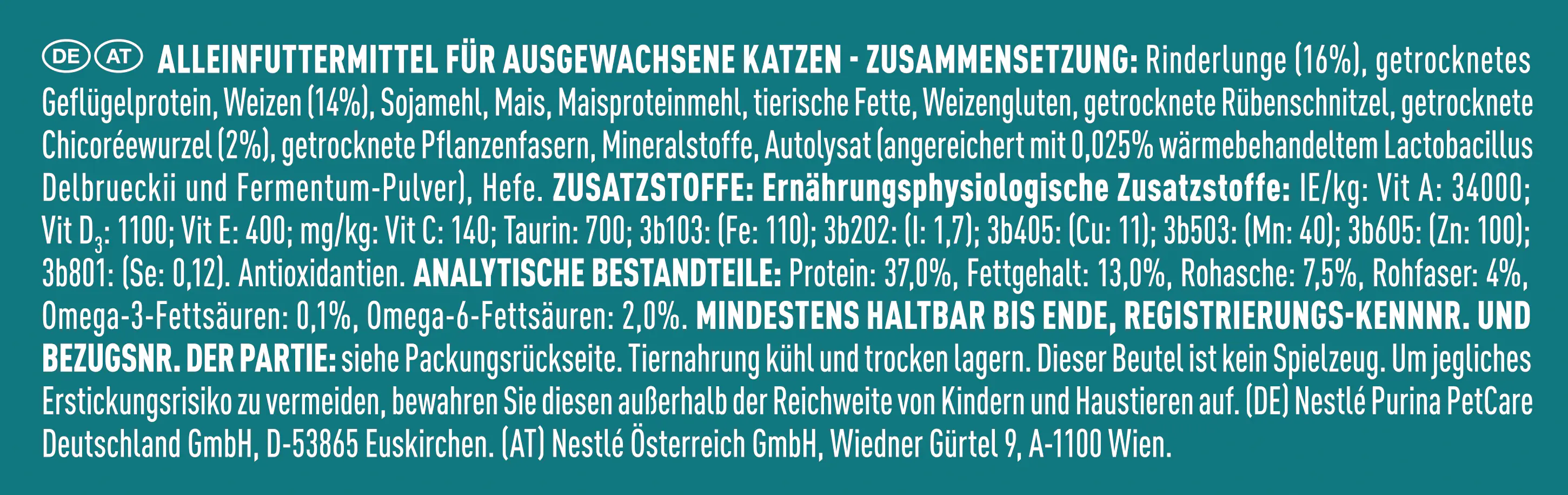 Purina One Katzenfutter reich an Rind 2,8 kg