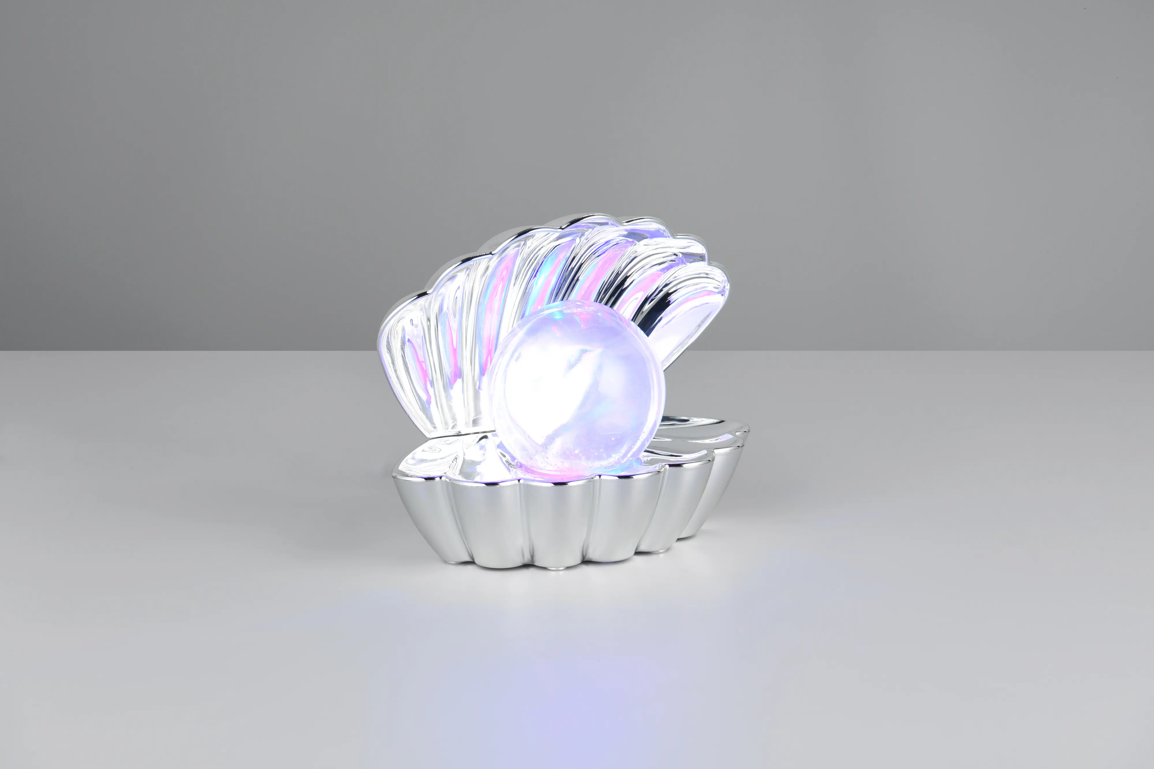 Reality LED Tischleuchte Shelly mit Glitzerkugel 18 x 15 cm RGB chrom 
