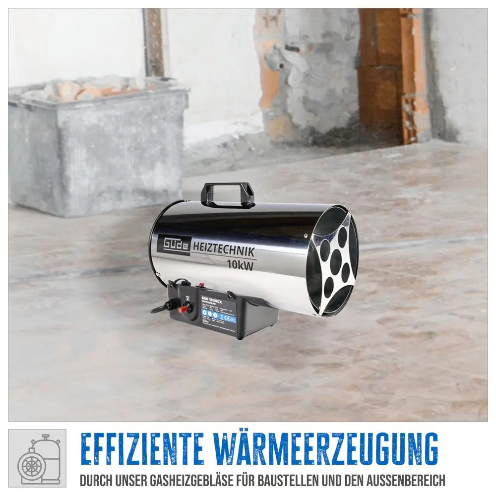 Güde Gasheizgebläse GGH 10 INOX silber/schwarz