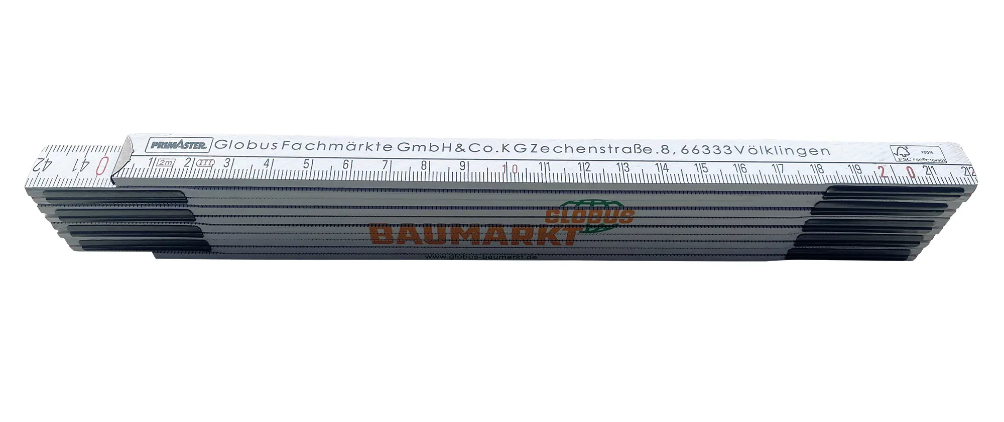 Globus Baumarkt Zollstock Gliedermaßstab Holz 2 Meter
